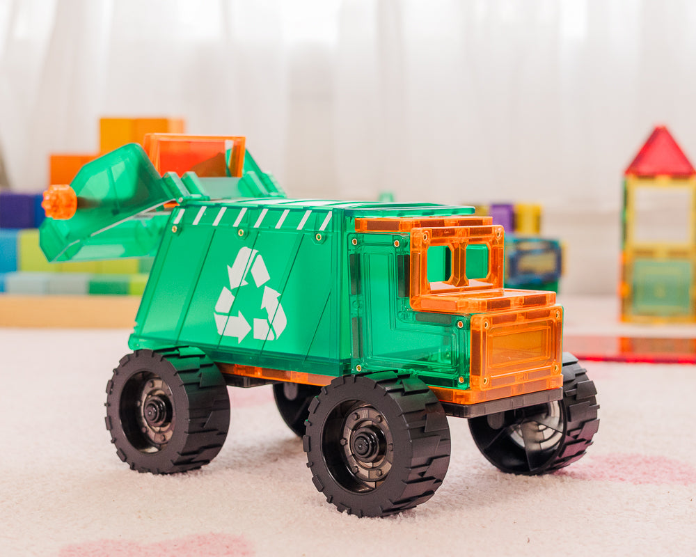 TileTek magnetische mega vuilniswagen 14 stuks