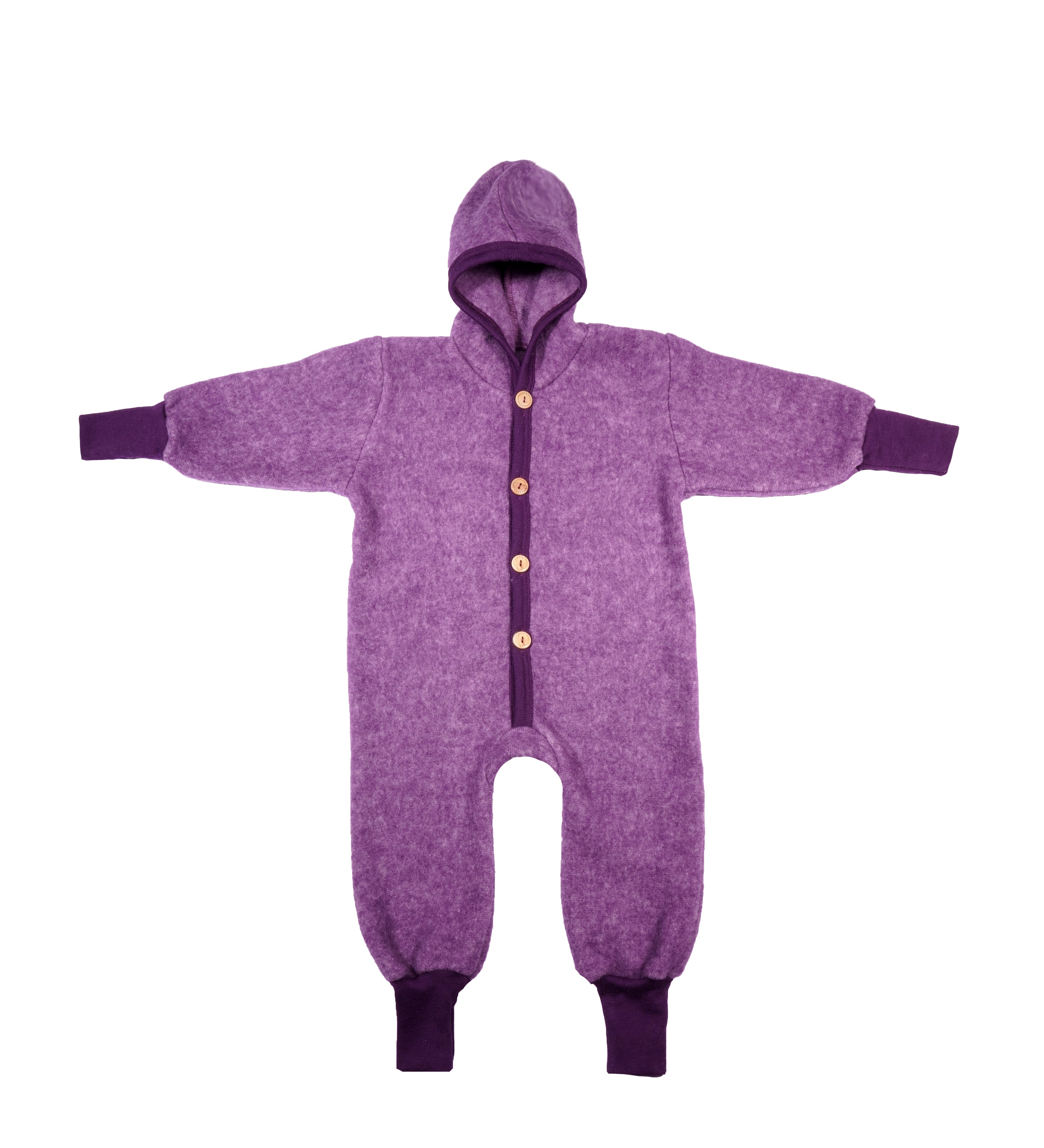 Cosilana Baby Overall Wolfleece Pruim Gemêleerd
