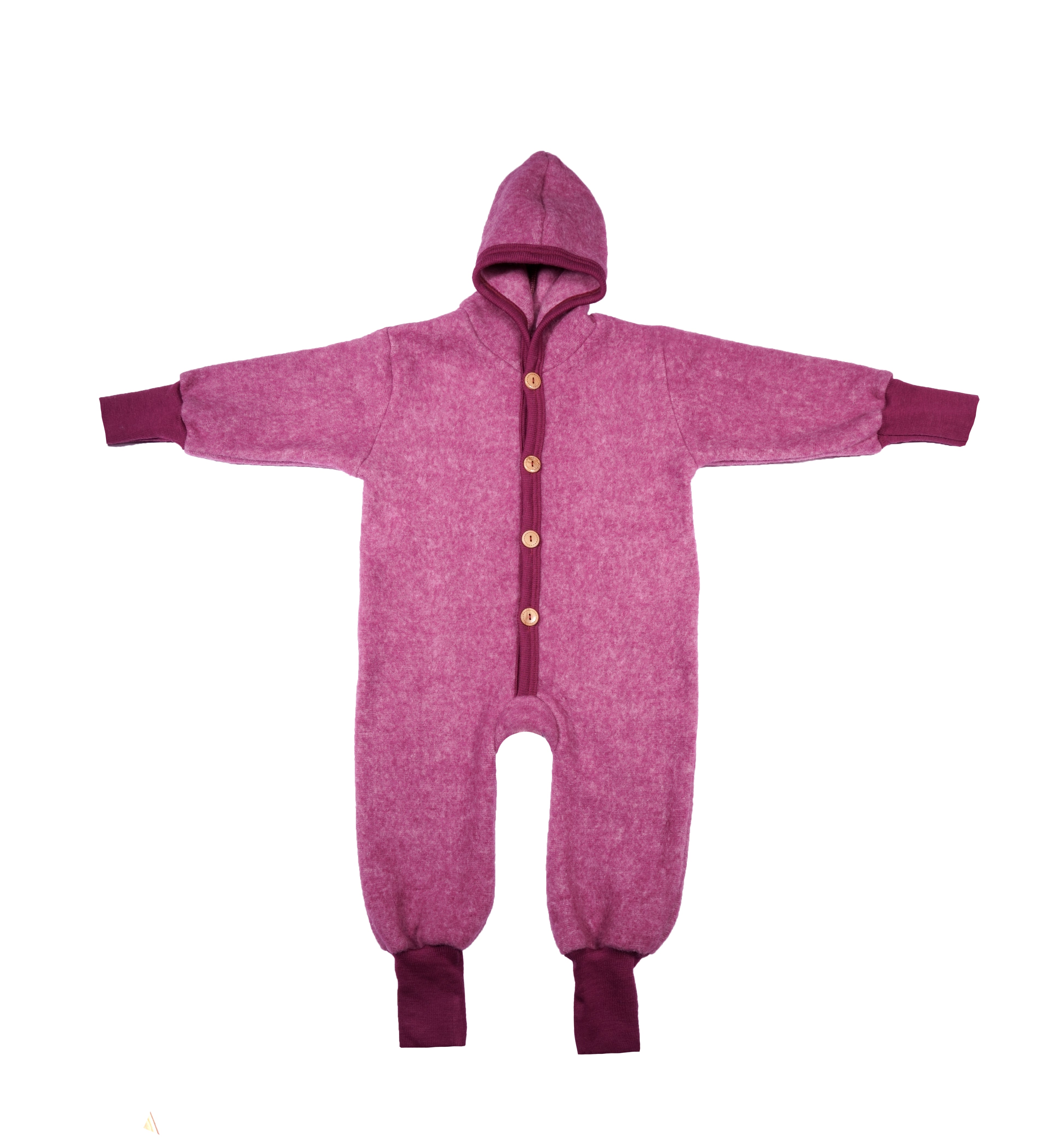Cosilana Baby Overall Wolfleece Wijnrood Gemêleerd