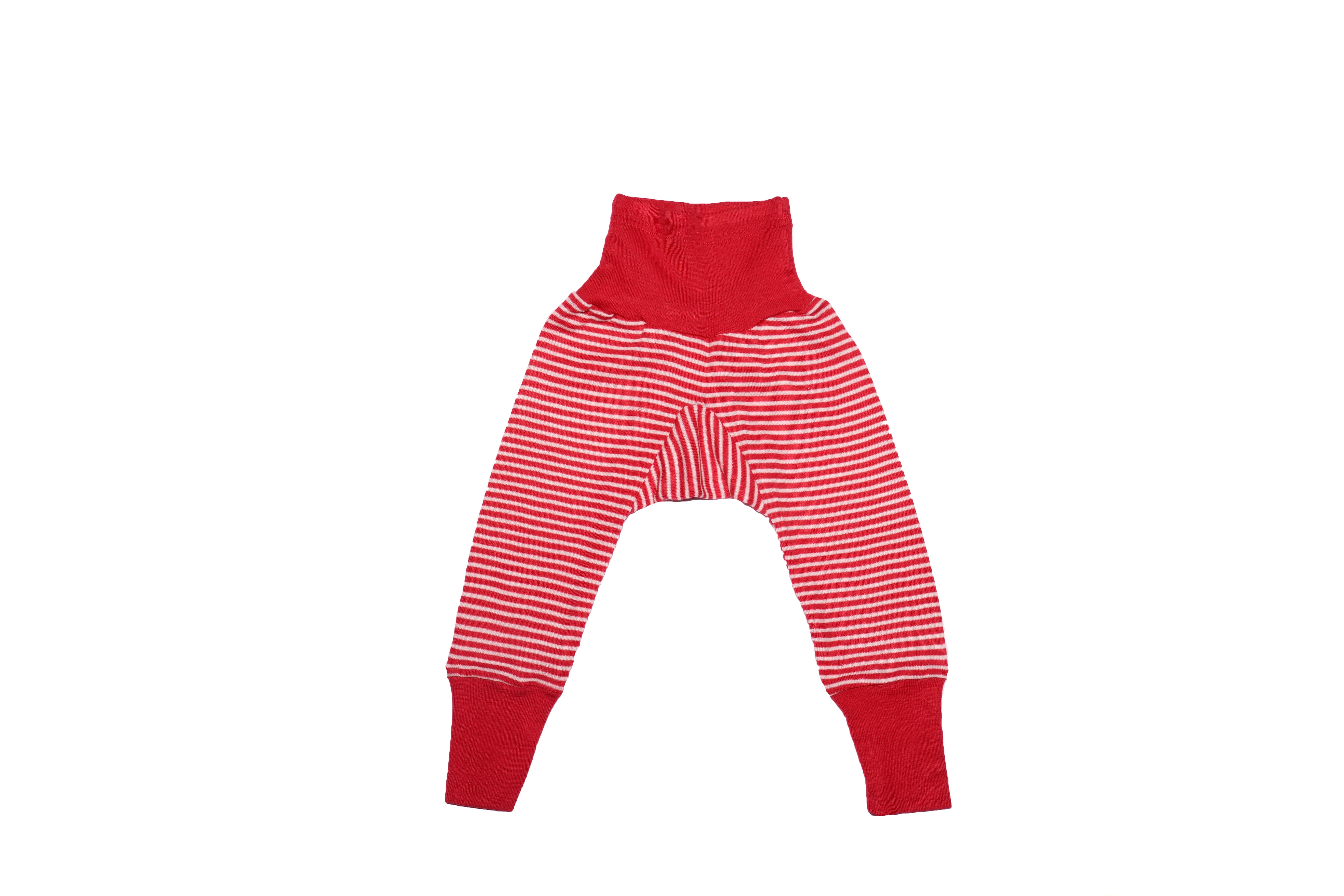 Cosilana Babybroek Wol/Zijde Rood Gestreept