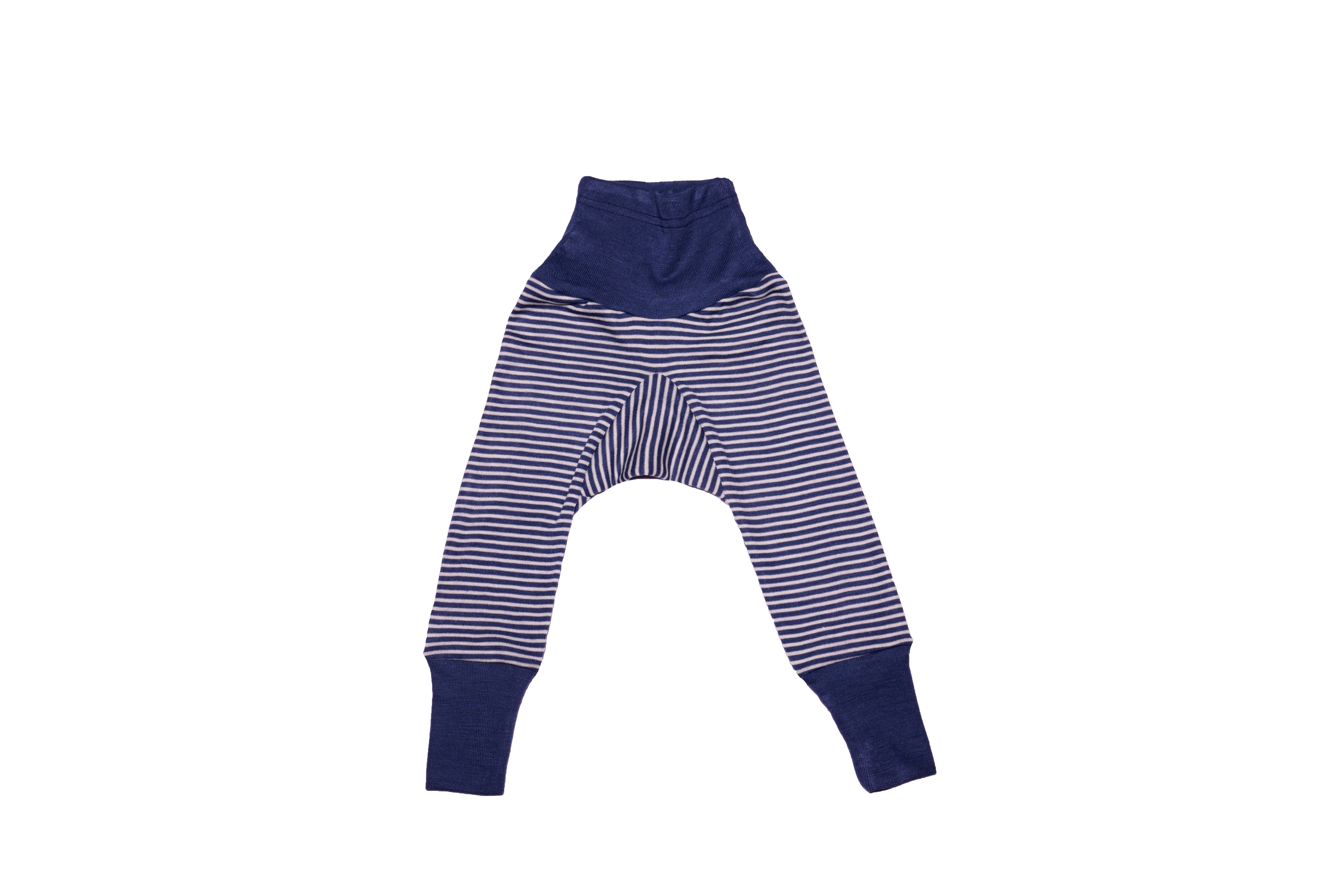 Cosilana Babybroek Wol/Zijde Marineblauw Gestreept
