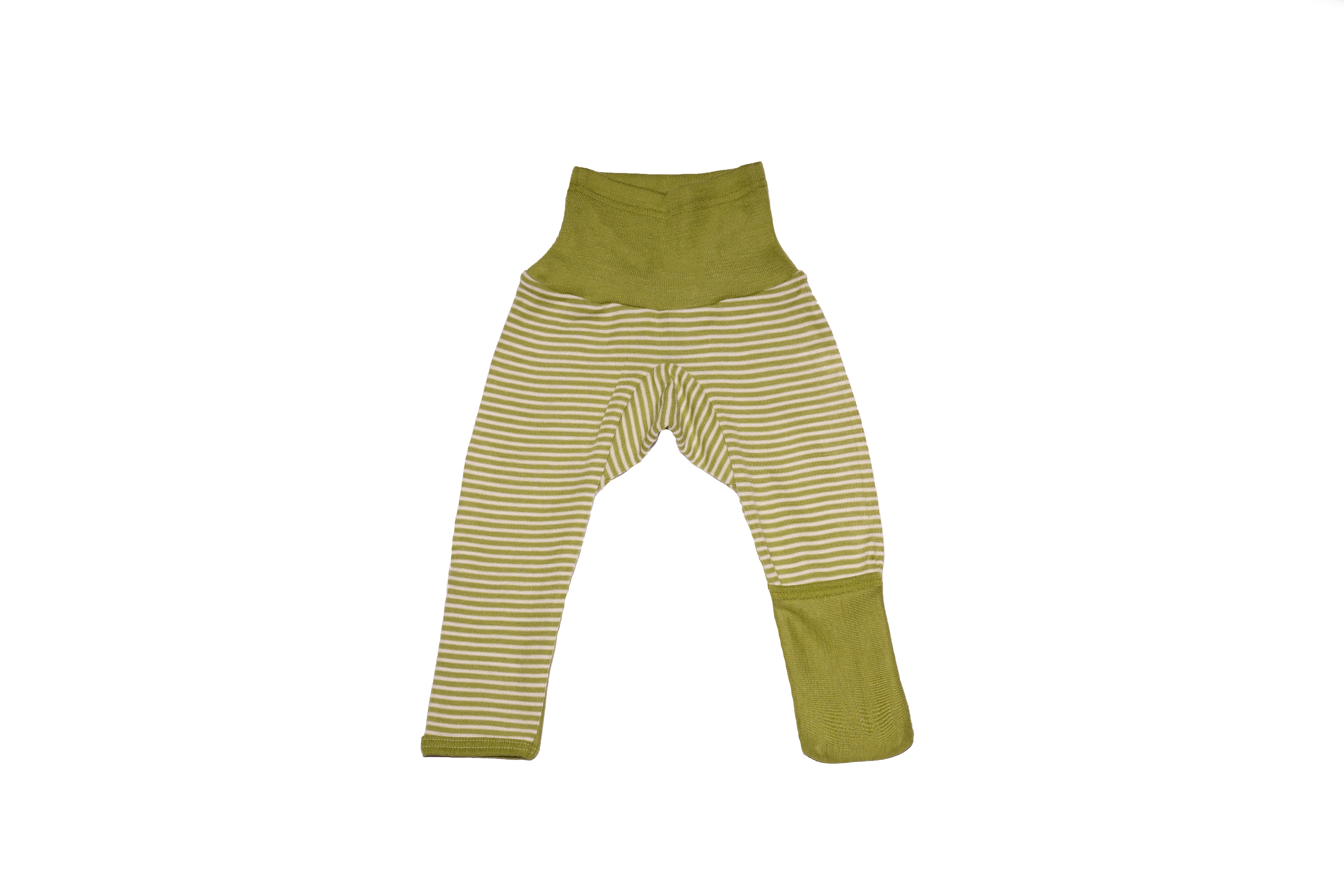 Cosilana Babybroek Wol/Zijde Groen Gestreept