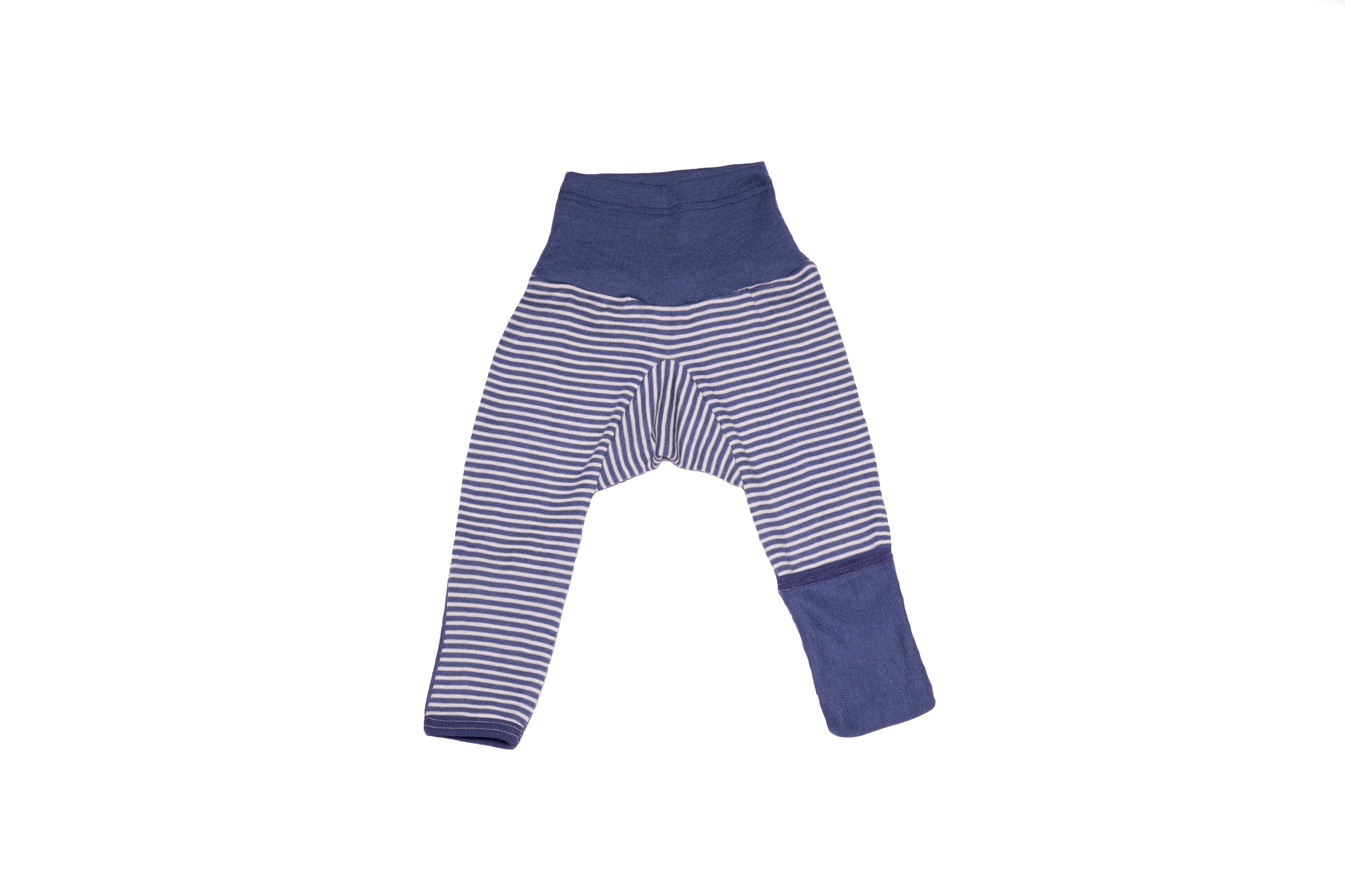 Cosilana Babybroek Wol/Zijde Marineblauw Gestreept