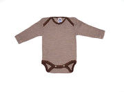 Cosilana Romper Wol/Zijde Bruin Gestreept
