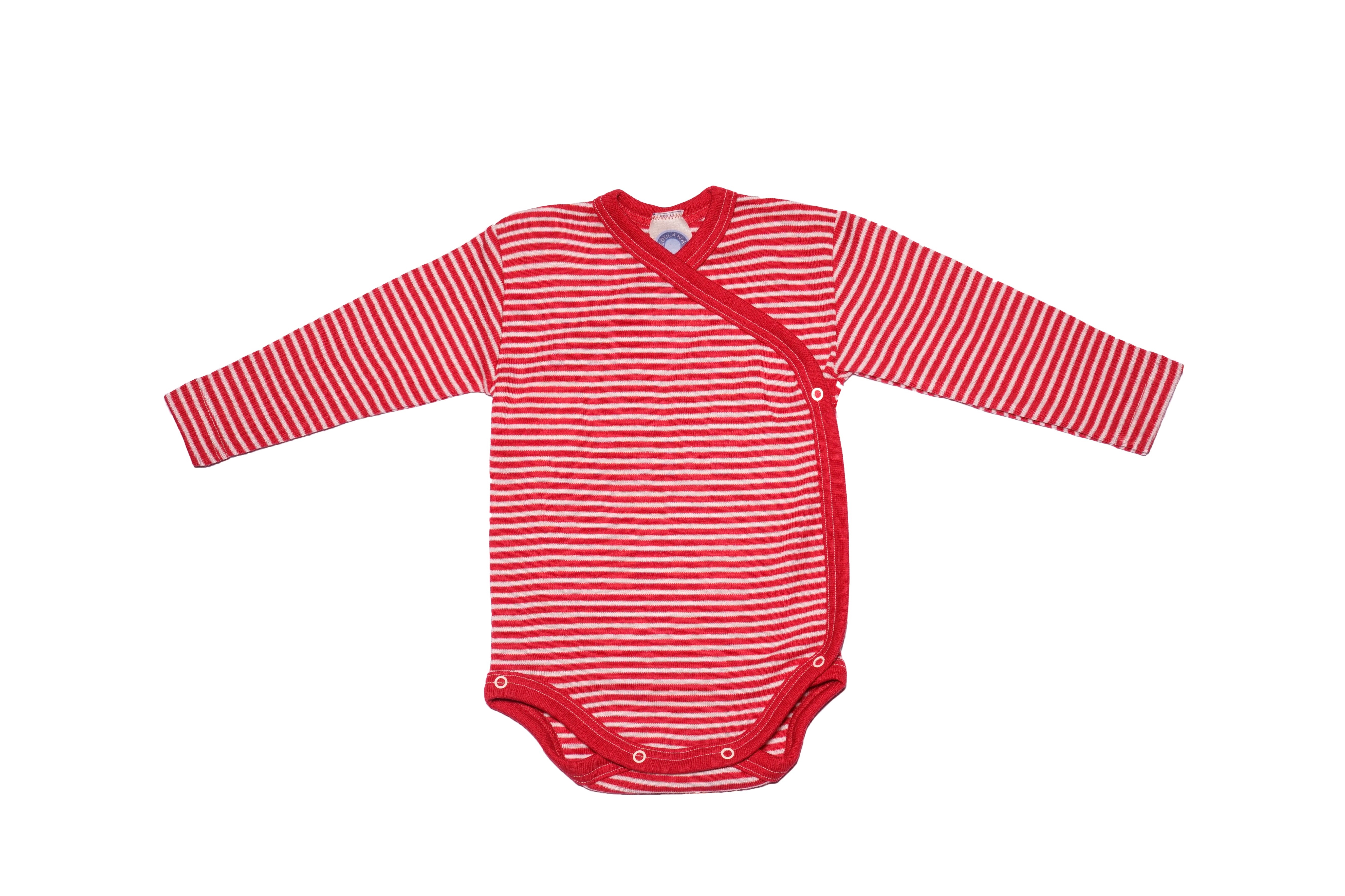 Cosilana Wikkelromper Wol/Zijde Rood Gestreept