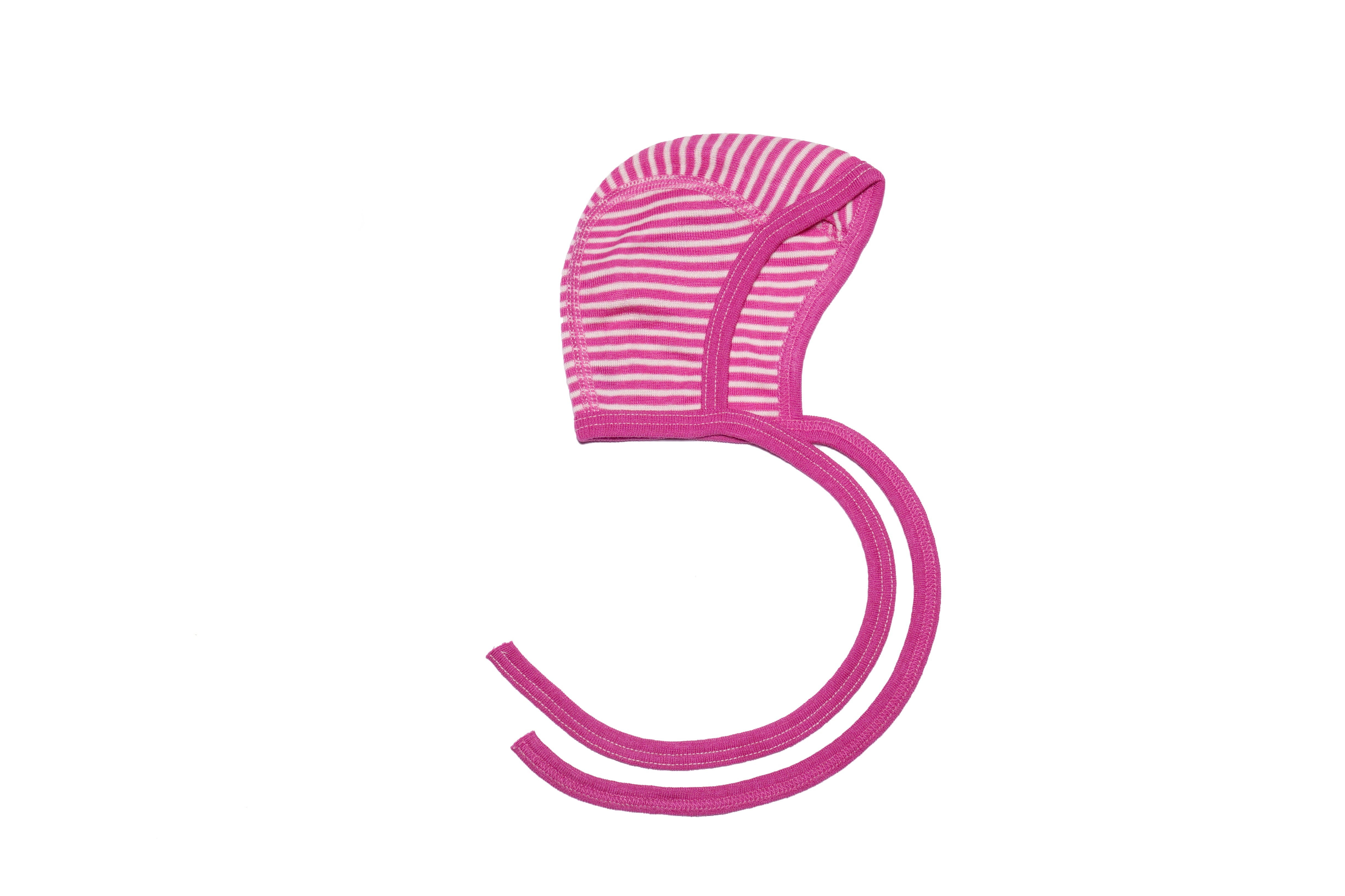 Cosilana Babymutsje Wol/Zijde Roze Gestreept