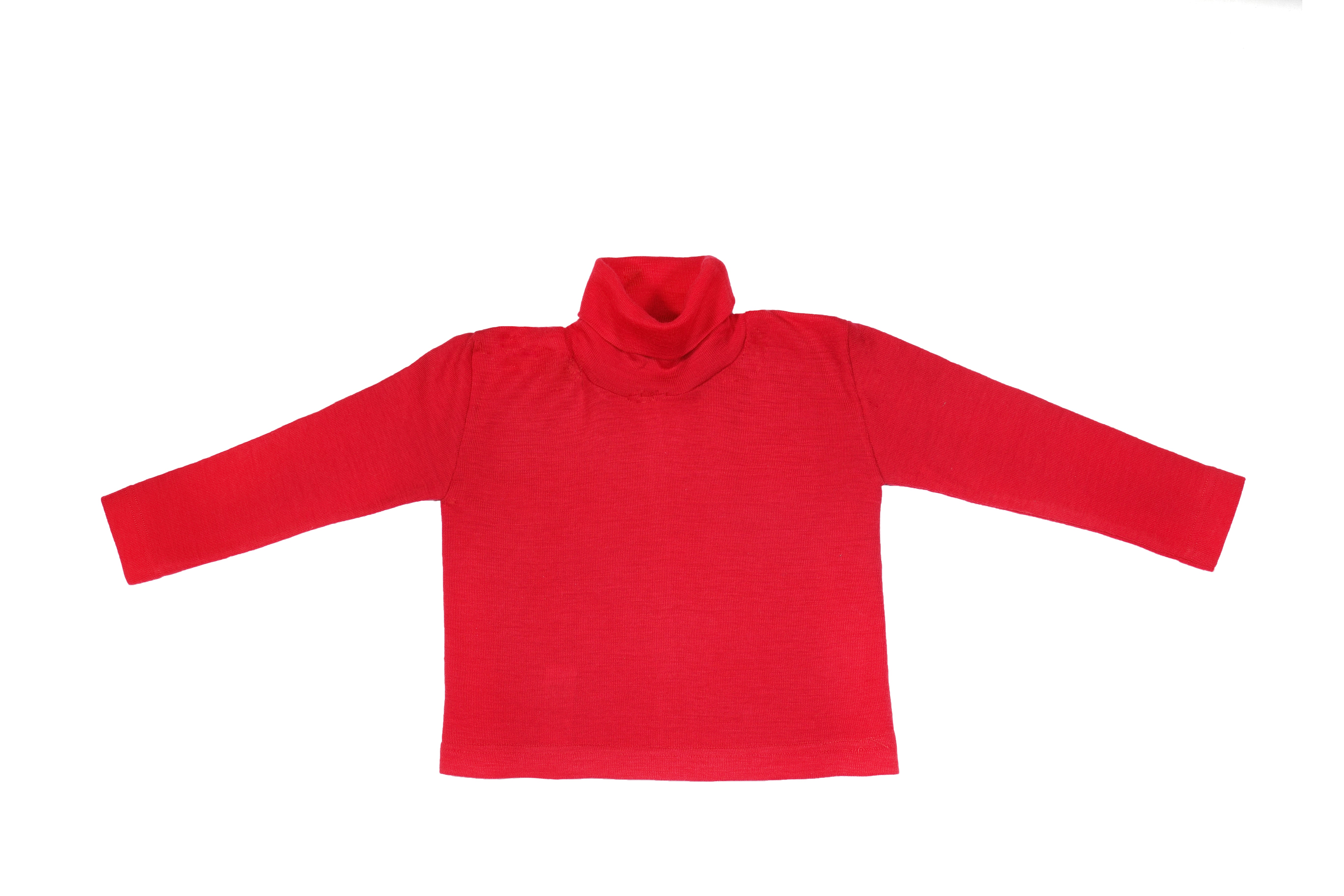 Cosilana Kinder Colshirt Wol/Zijde Rood