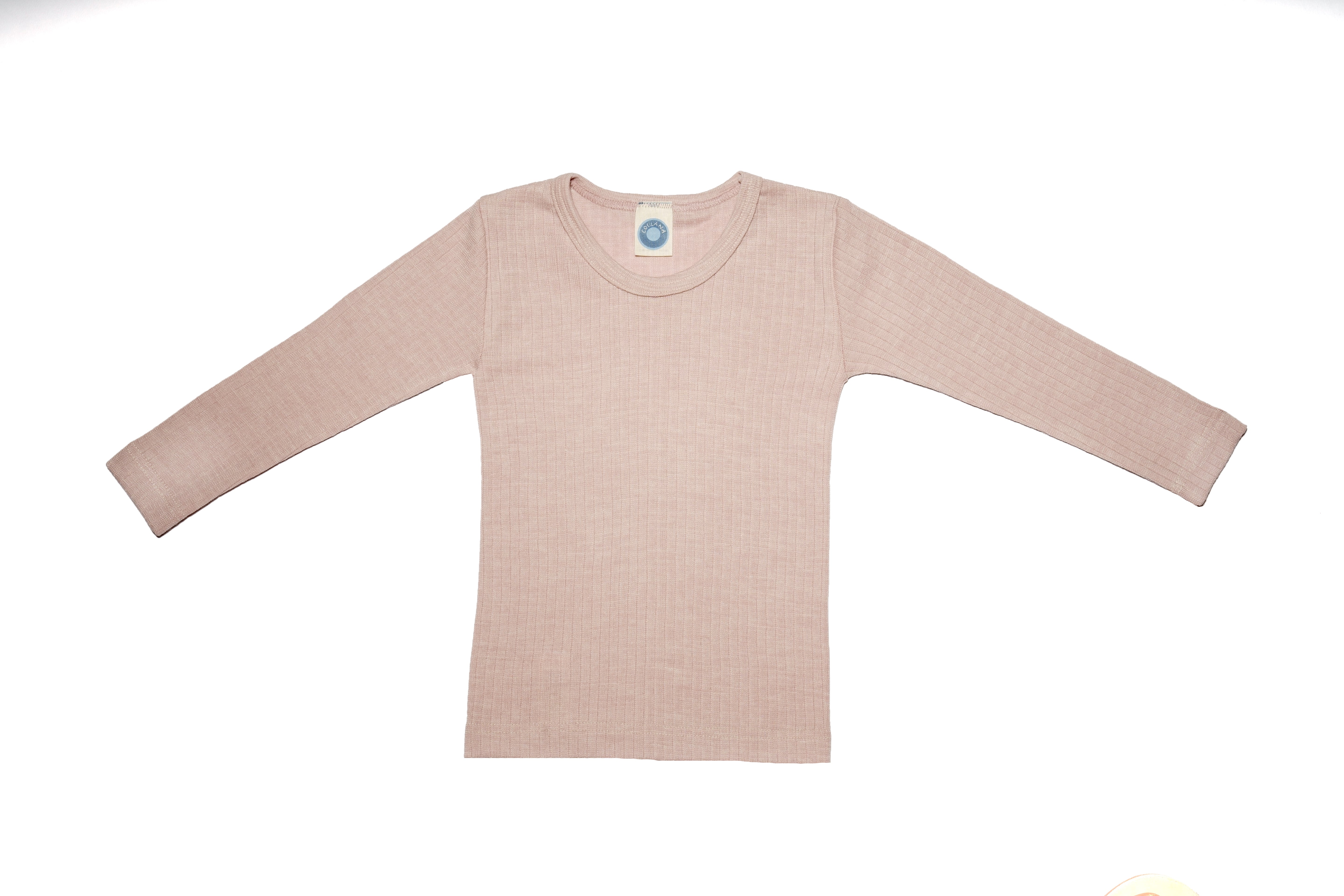 Cosilana Kinderhemd Lange Mouw Wol/Zijde/Katoen Rosé Gemêleerd