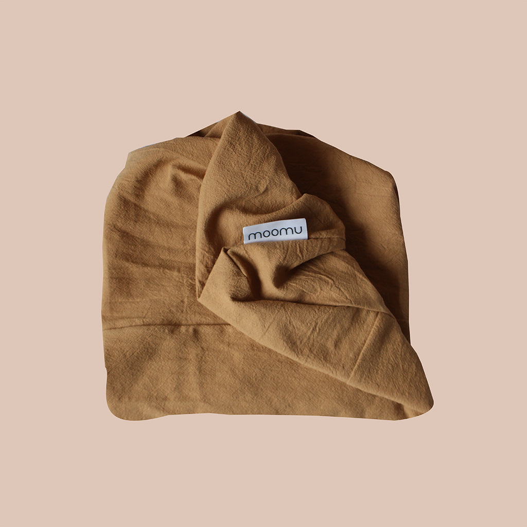 Moomu - Aankleedkussen hoes - Camel washed cotton