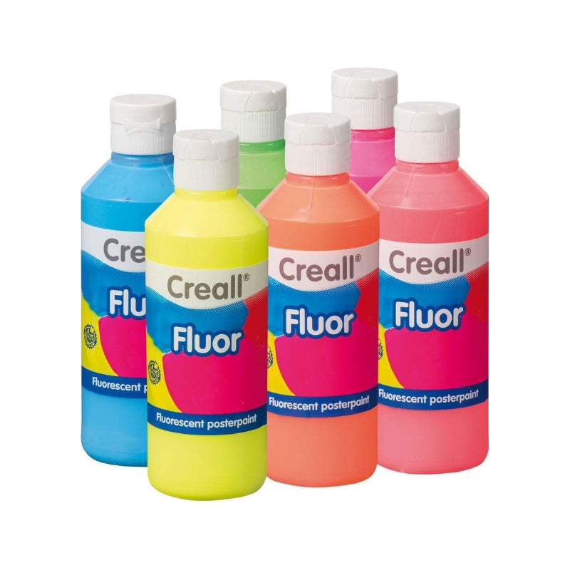 Creall – Plakkaatverf Fluor (6x250 ml)