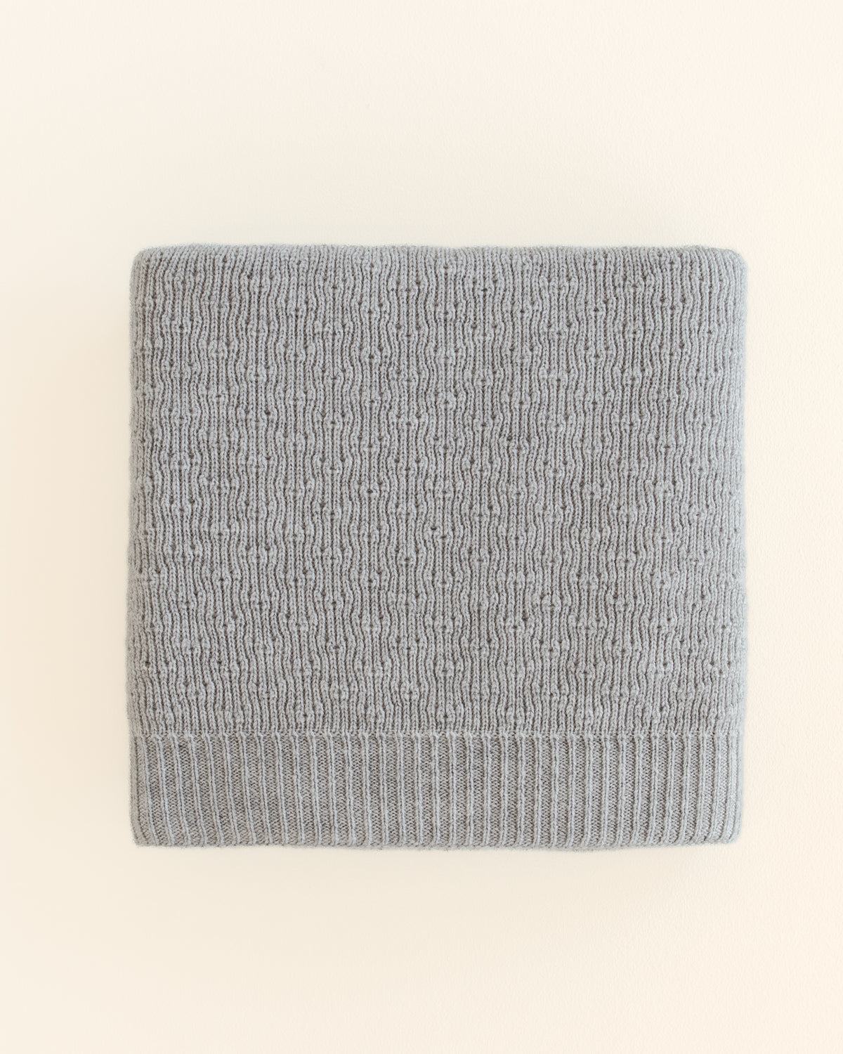 Hvid Wollen babydeken Dora Grey Melange