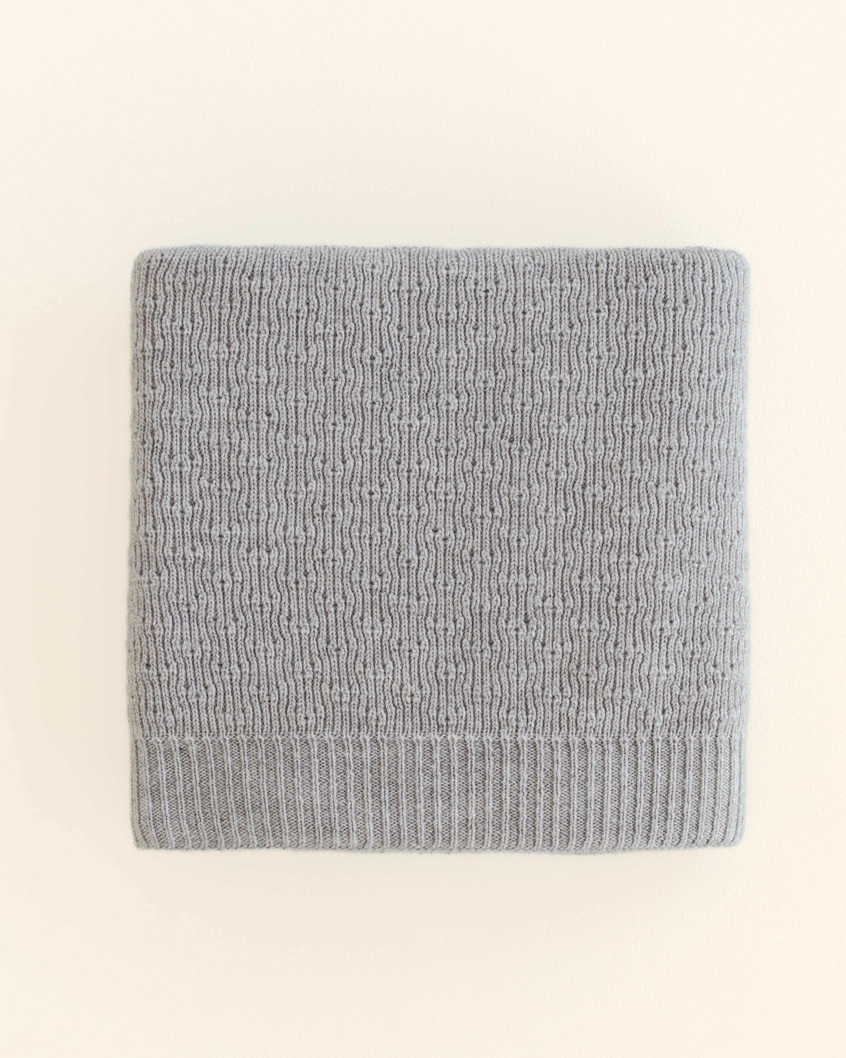 Hvid Wollen babydeken Dora Grey Melange