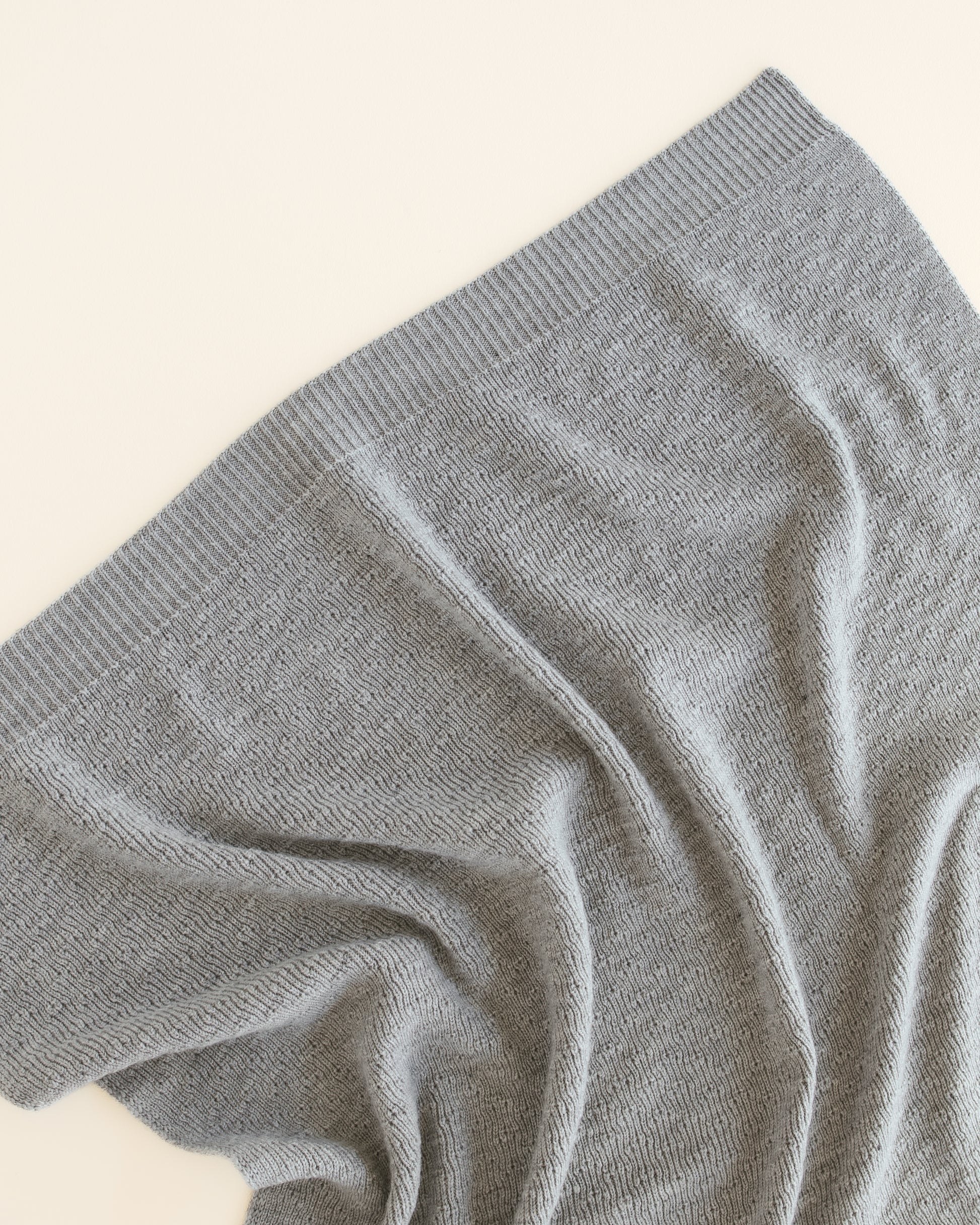 Hvid Wollen babydeken Dora Grey Melange