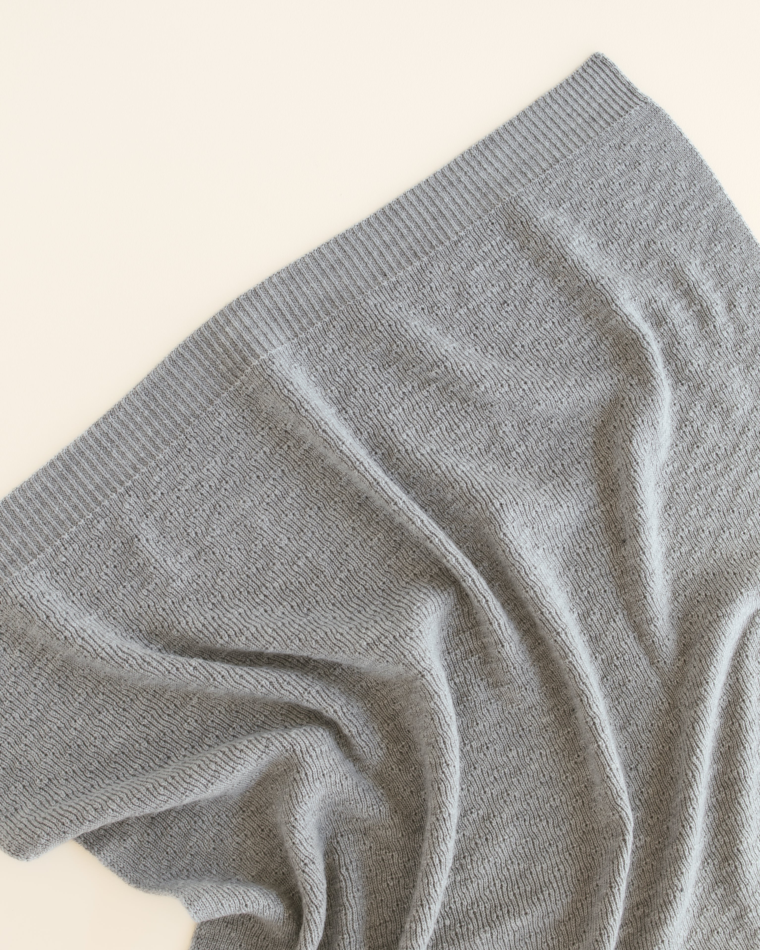 Hvid Wollen babydeken Dora Grey Melange