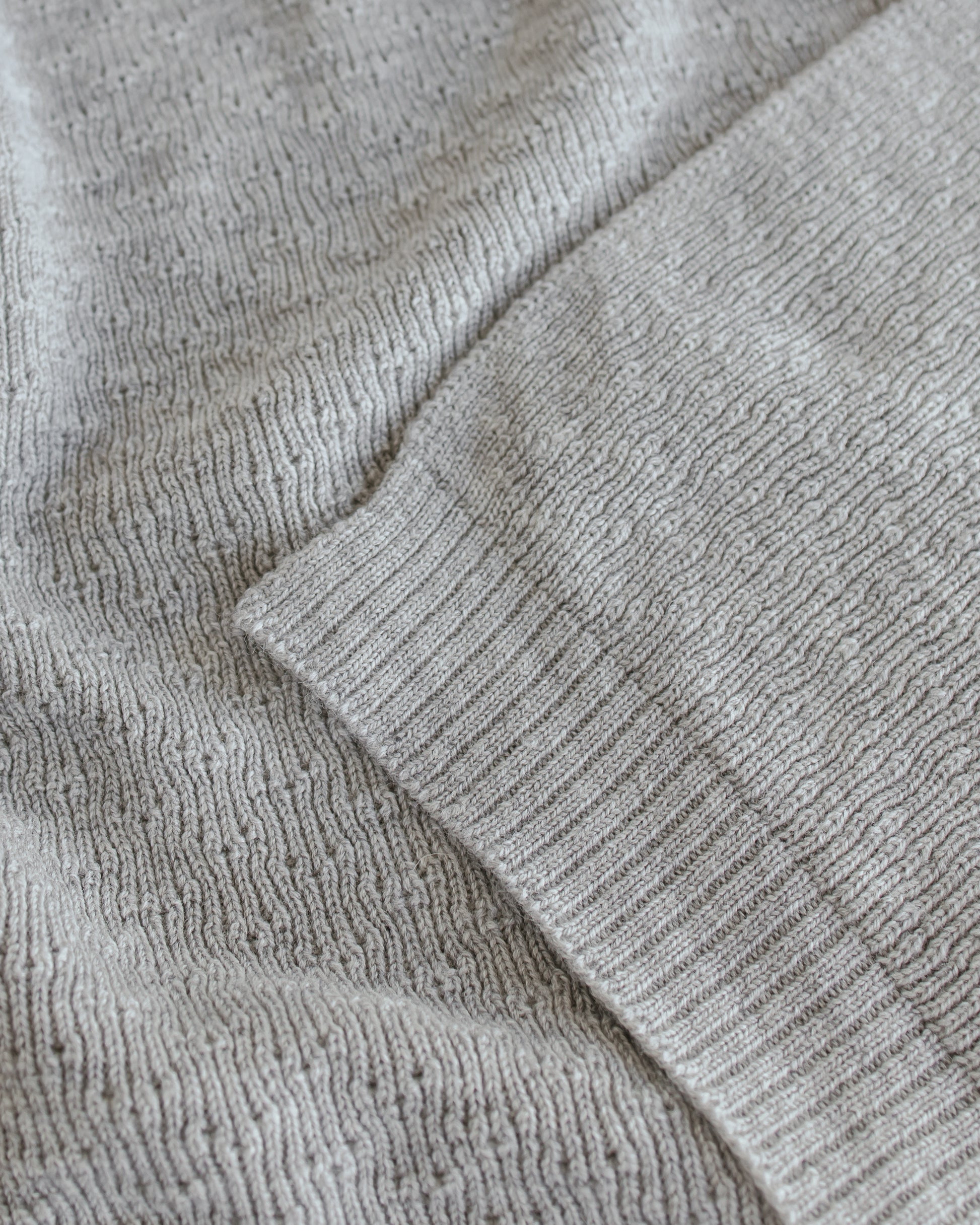 Hvid Wollen babydeken Dora Grey Melange