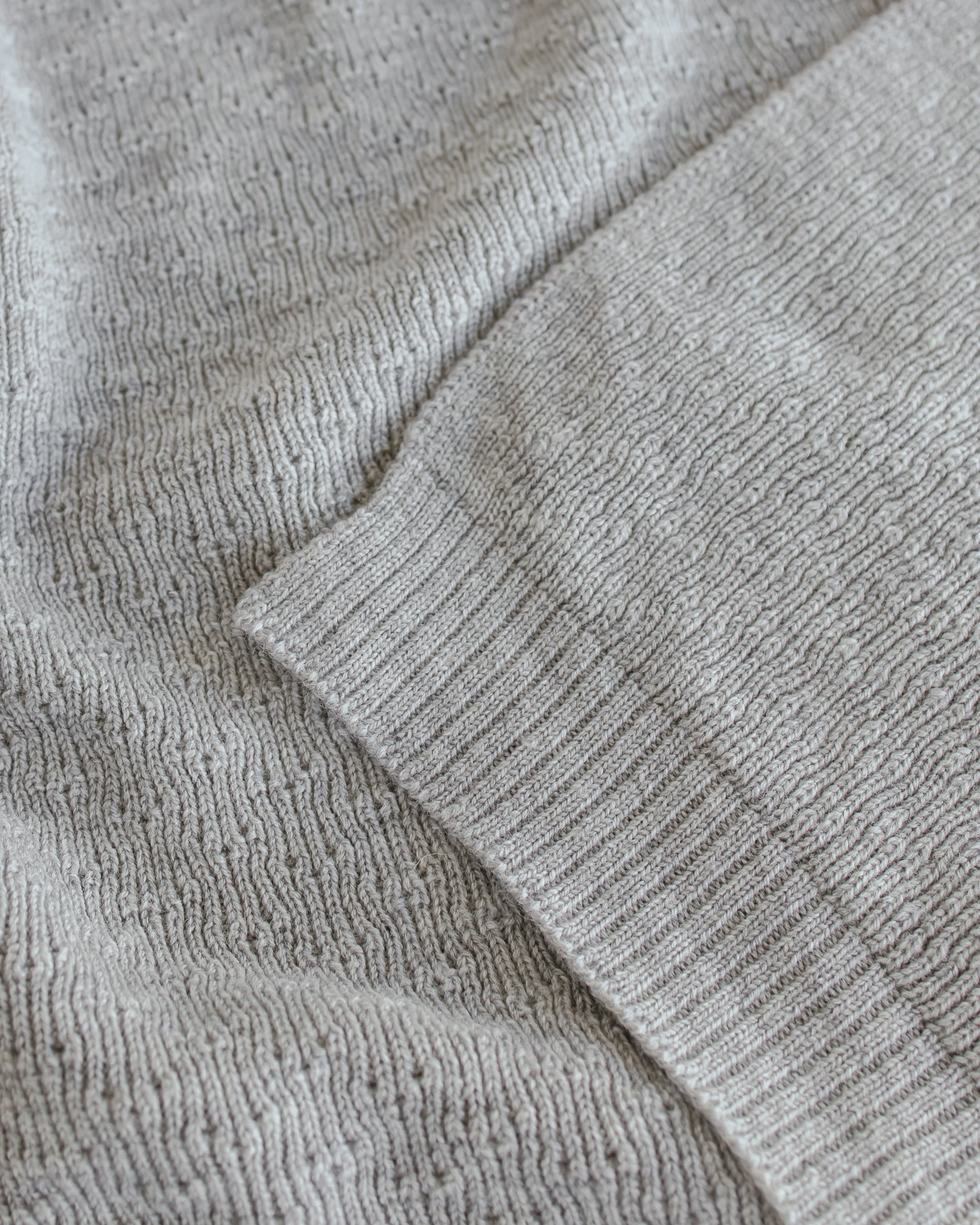 Hvid Wollen babydeken Dora Grey Melange