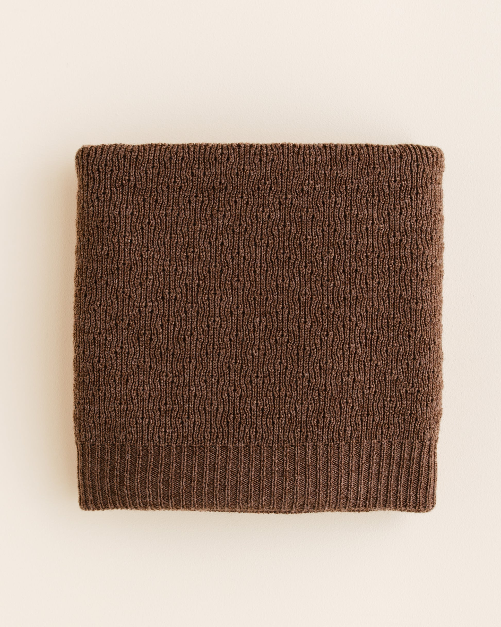 Hvid Wollen babydeken Dora Mocha