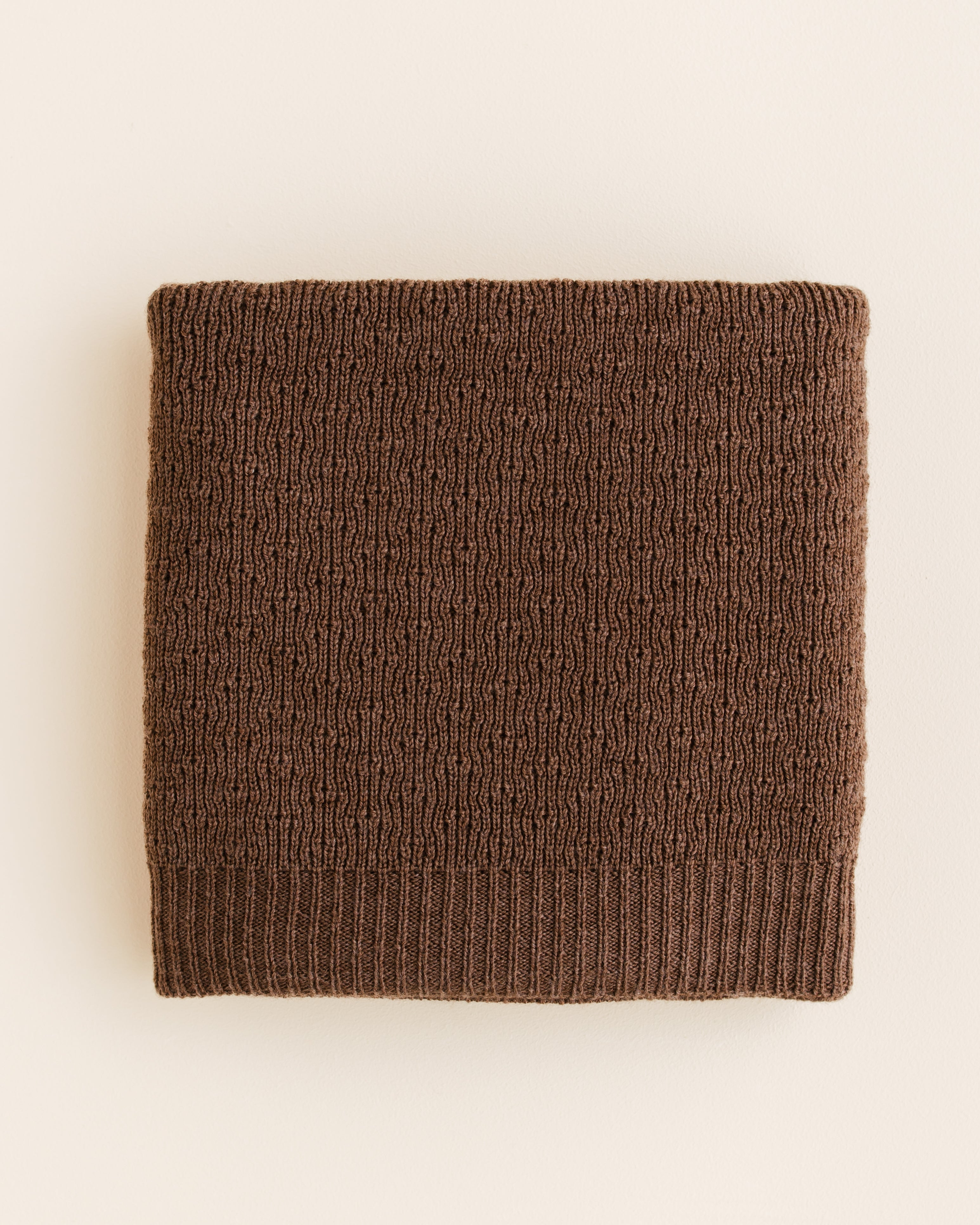 Hvid Wollen babydeken Dora Mocha