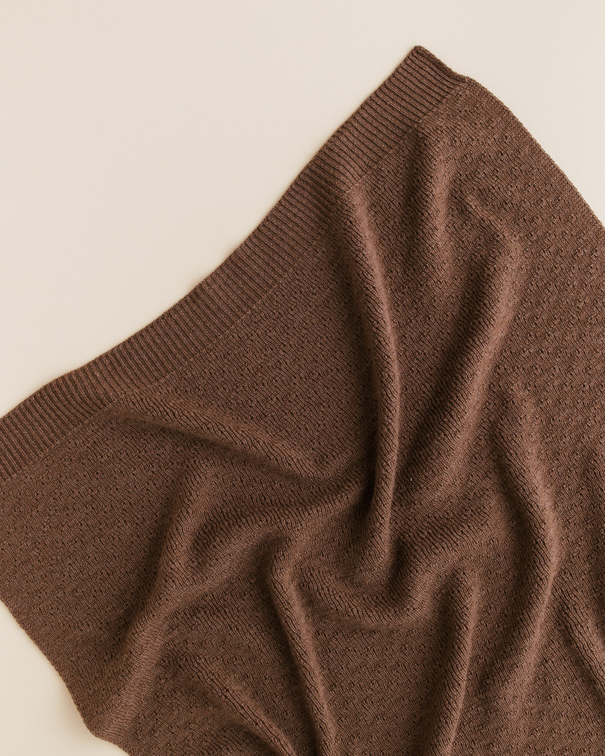 Hvid Wollen babydeken Dora Mocha