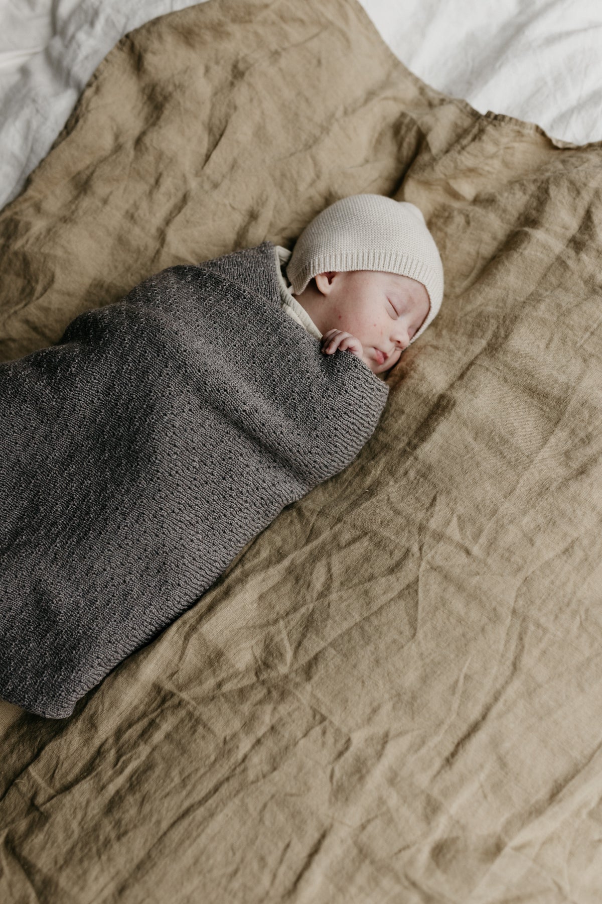 Hvid Wollen babydeken Dora Otter