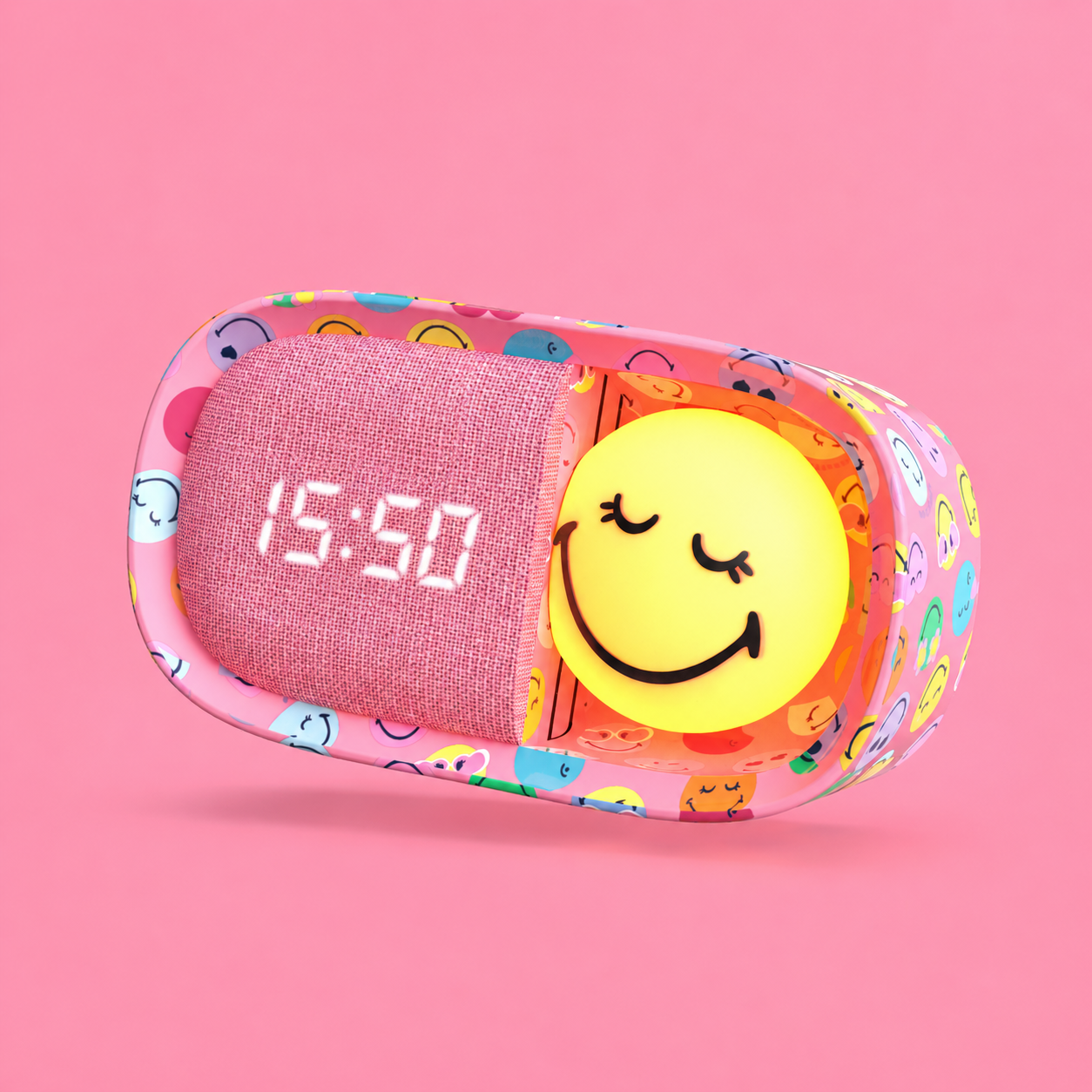 MOB x SmileyWorld - Dreamy wekker - Roze