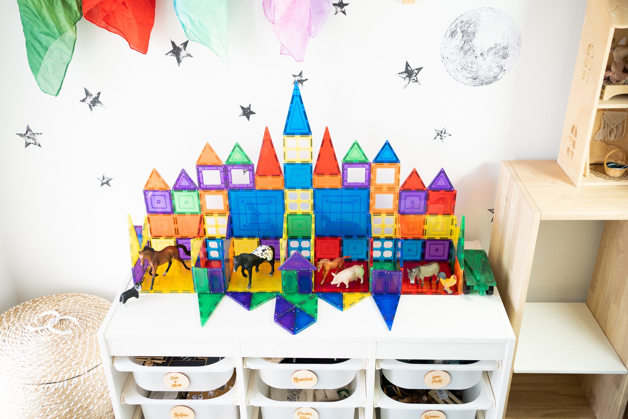 Learn And Grow - Magnetisch constructiespeelgoed Builders Pack - 110 stuks