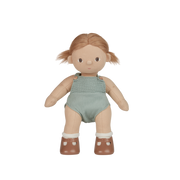 Dinkum Dolls - Gigi pop met goudblond haar en blauwe romper