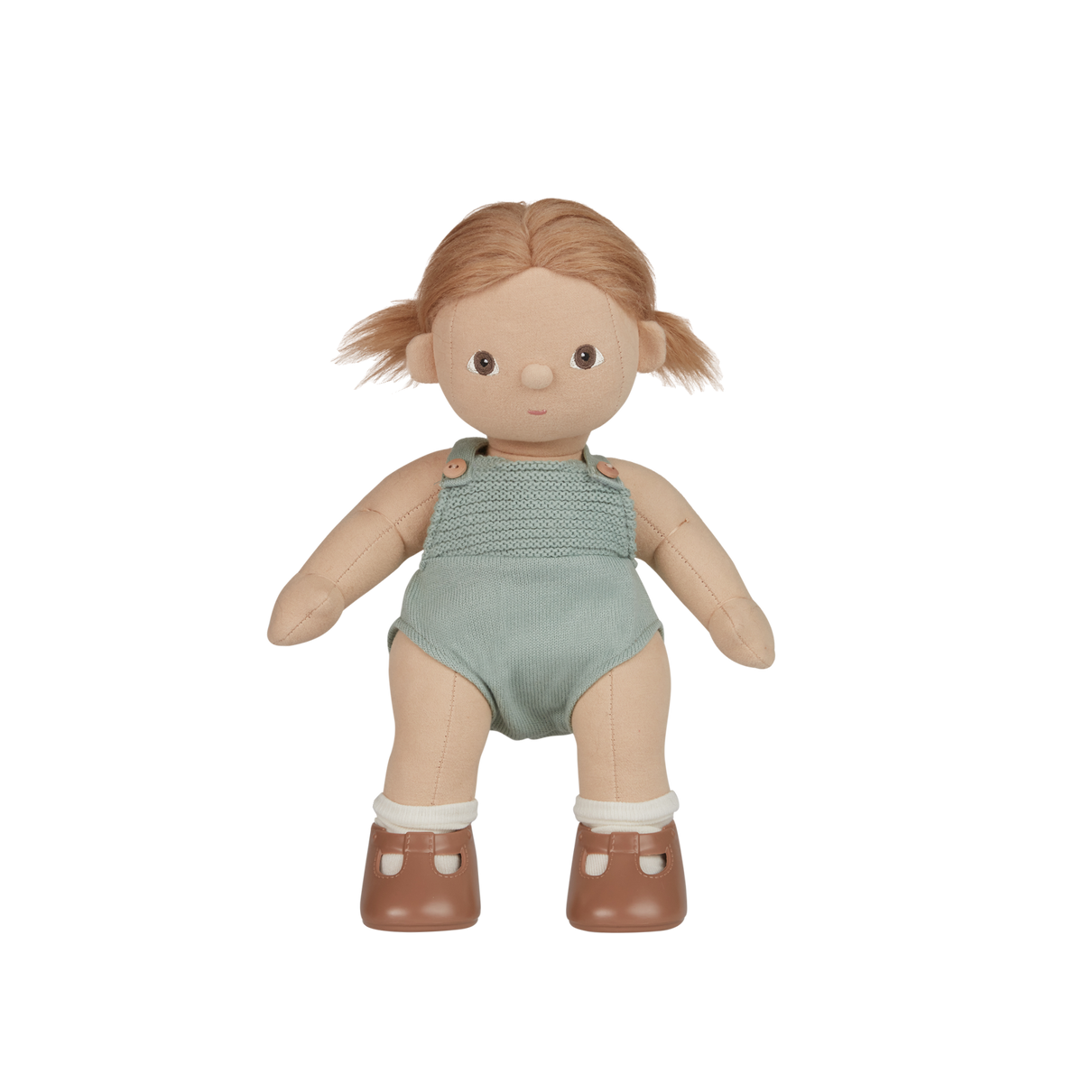 Dinkum Dolls - Gigi pop met goudblond haar en blauwe romper