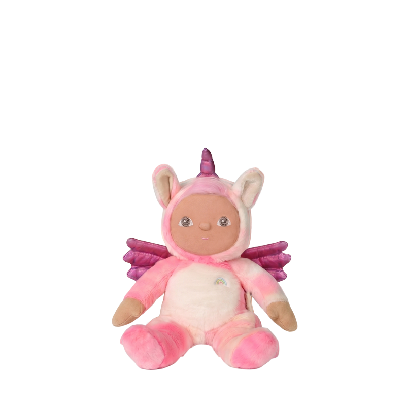 Dinkum Dolls - Dinky Dinkum Yuna Unicorn knuffel - white