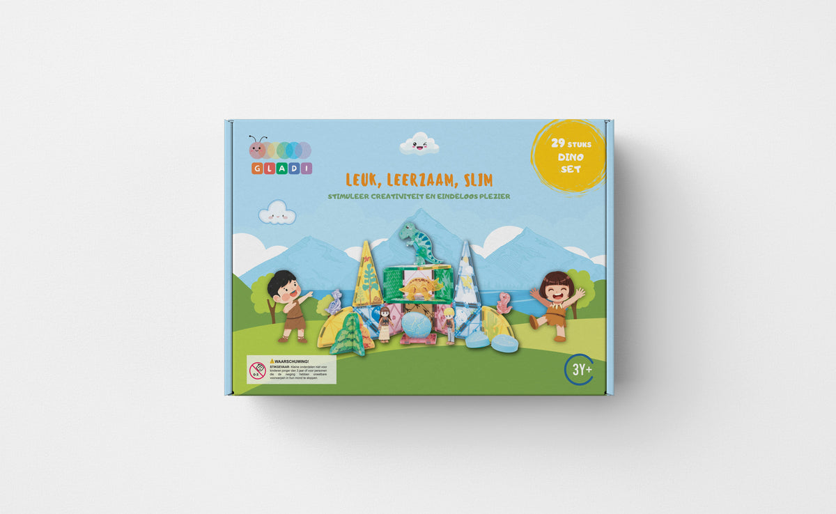 Gladi Tiles Dino Set 29 stuks doos