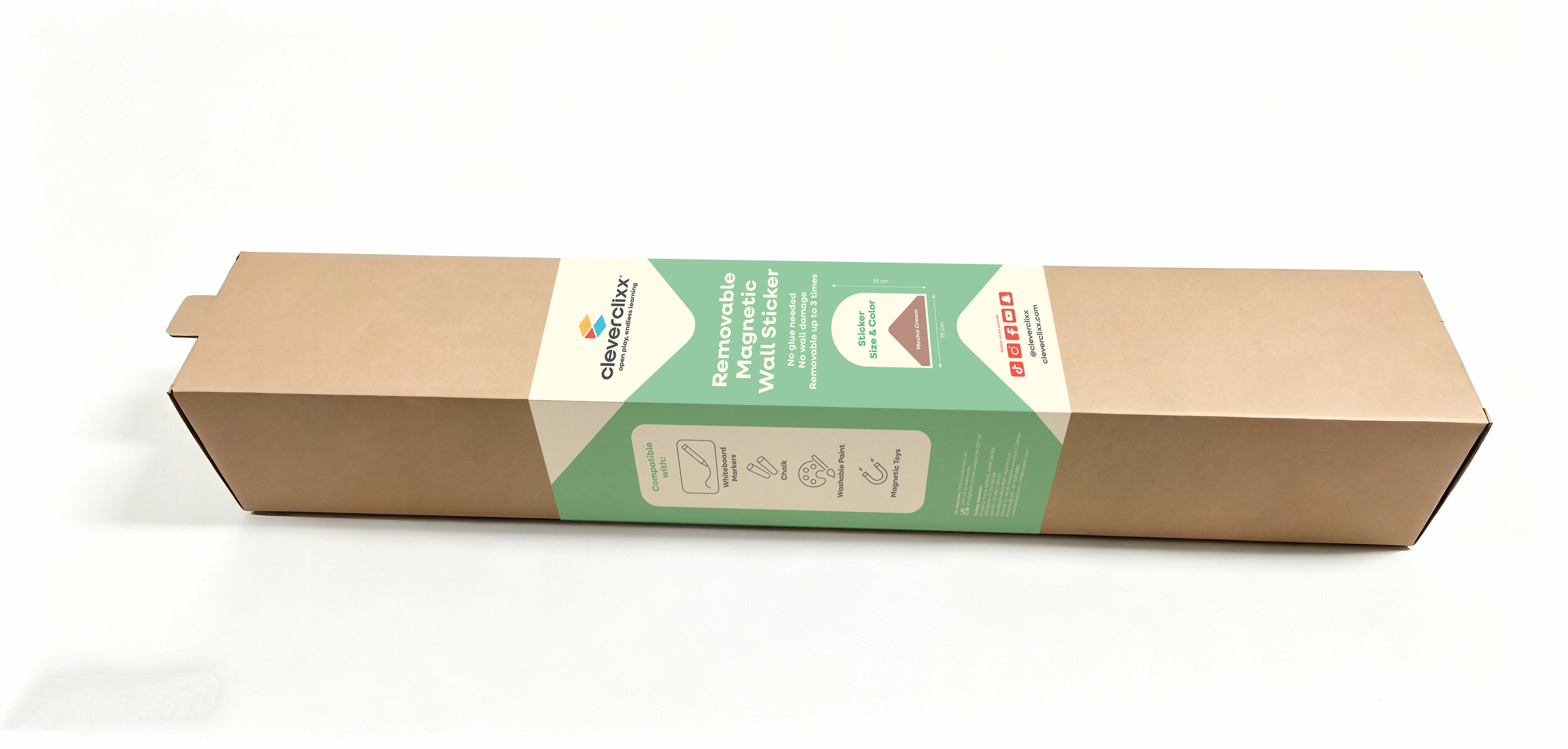 Cleverclixx - Cleverclixx - Magnetische Muursticker 95x75cm Mocha Cream