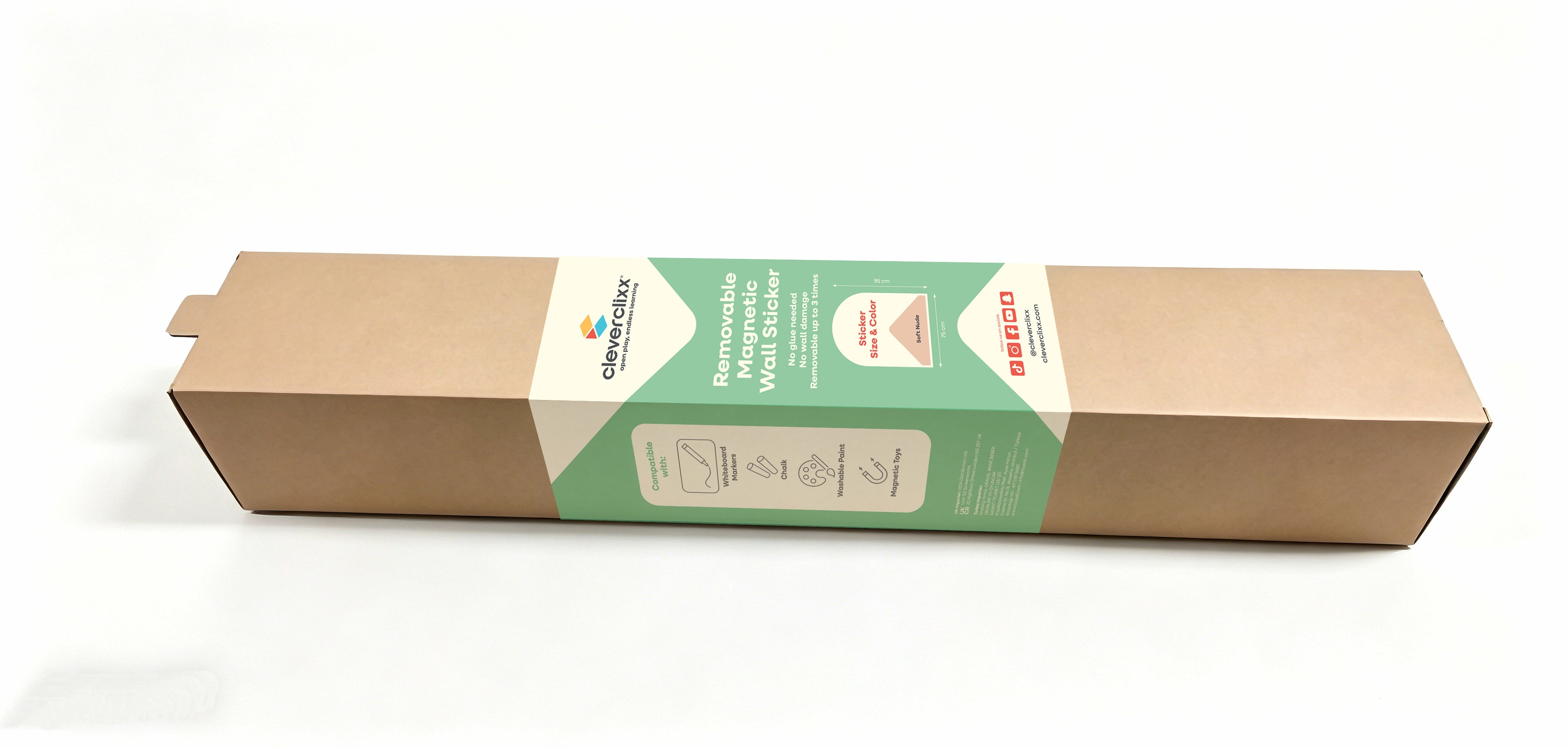 Cleverclixx - Cleverclixx - Magnetische Muursticker 95x75cm Soft Nude