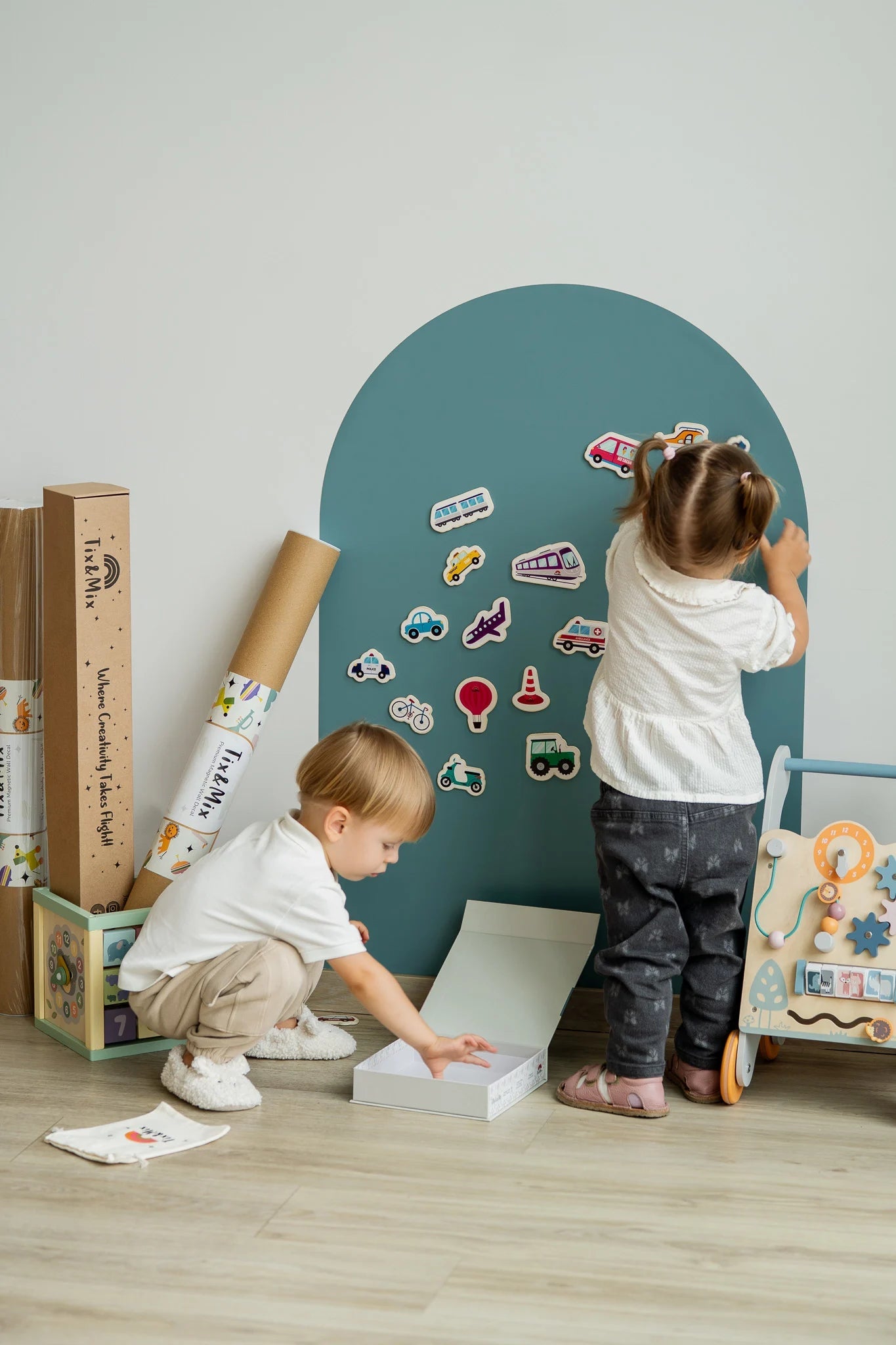 Tix&Mix - Magnetische Speelset Voertuigen, 20 stuks