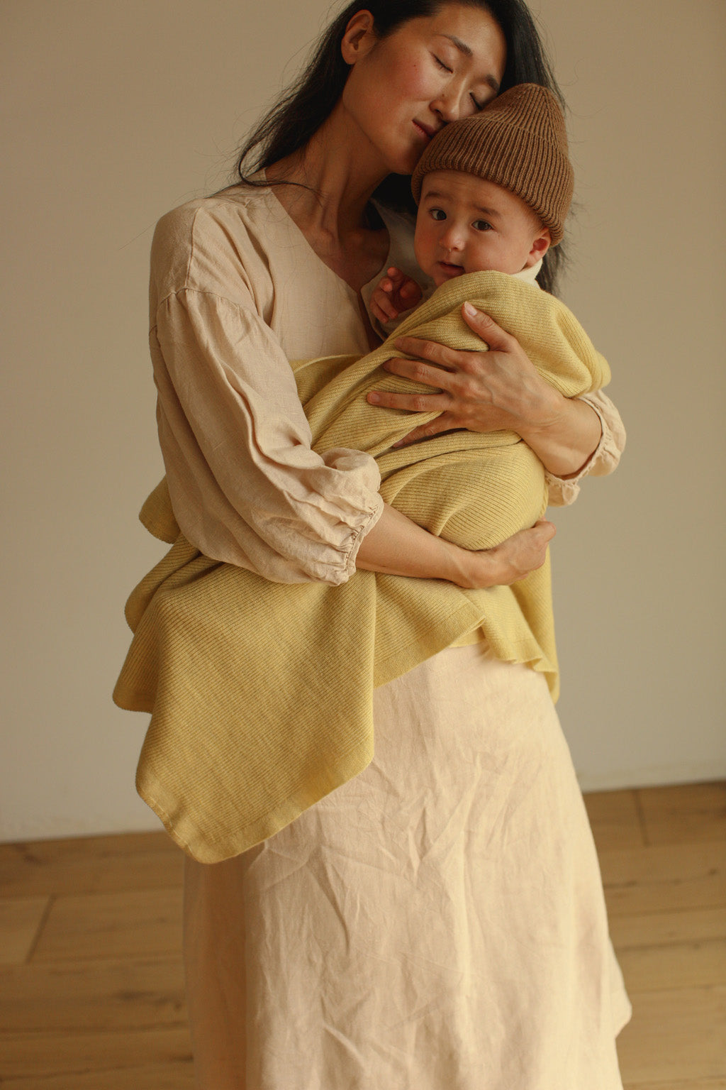 Hvid - Wollen babydeken Felix Light Yellow