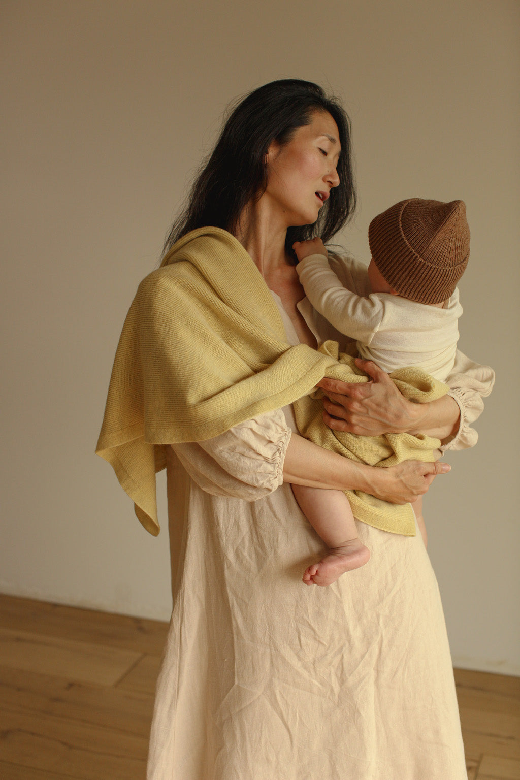 Hvid - Wollen babydeken Felix Light Yellow