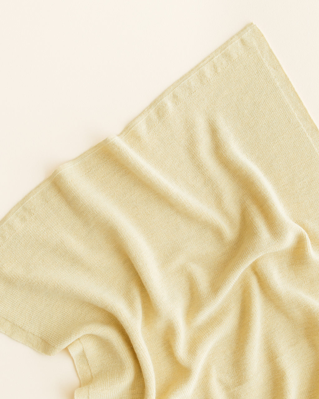 Hvid - Wollen babydeken Felix Light Yellow