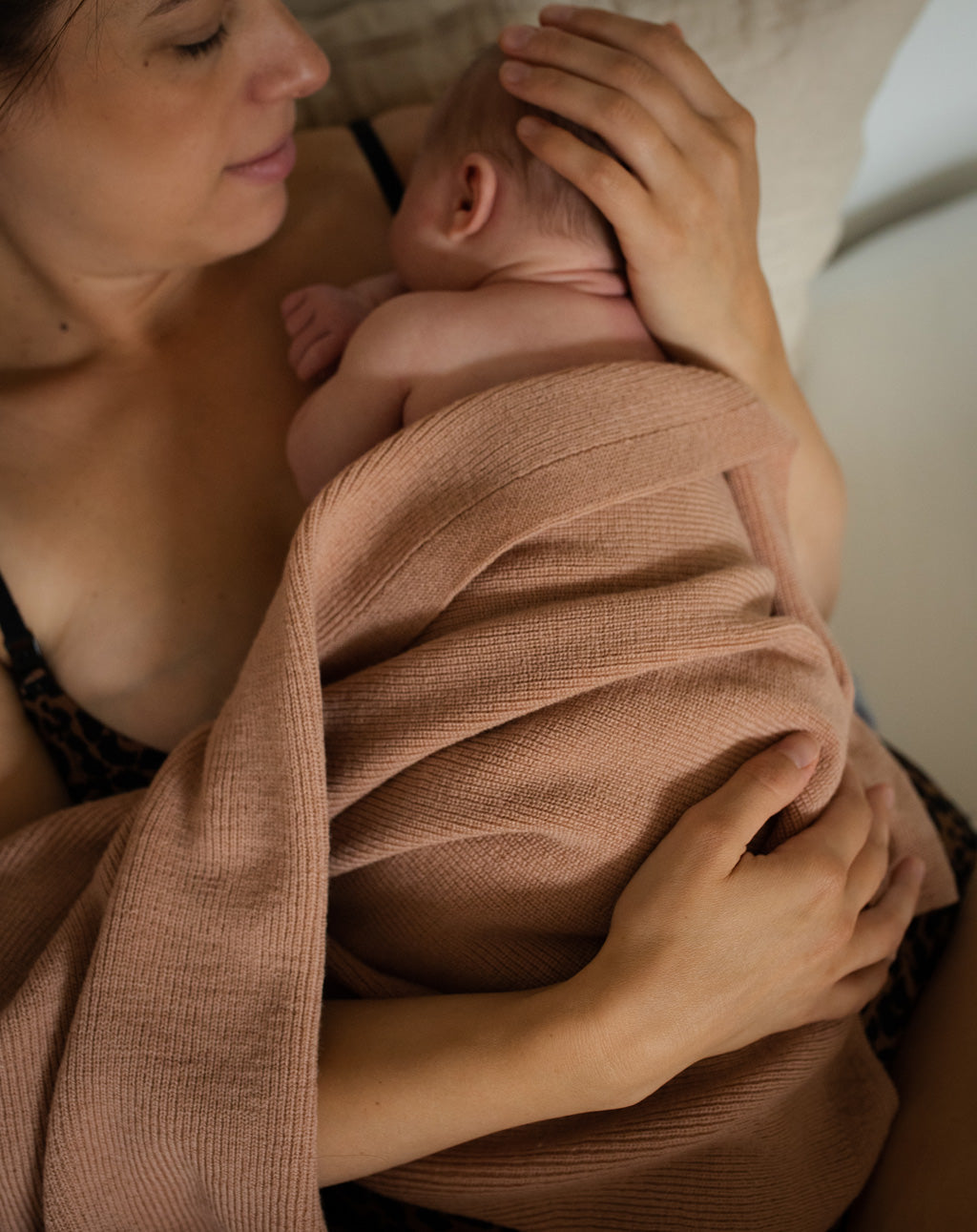 Hvid - Wollen babydeken Felix Rose