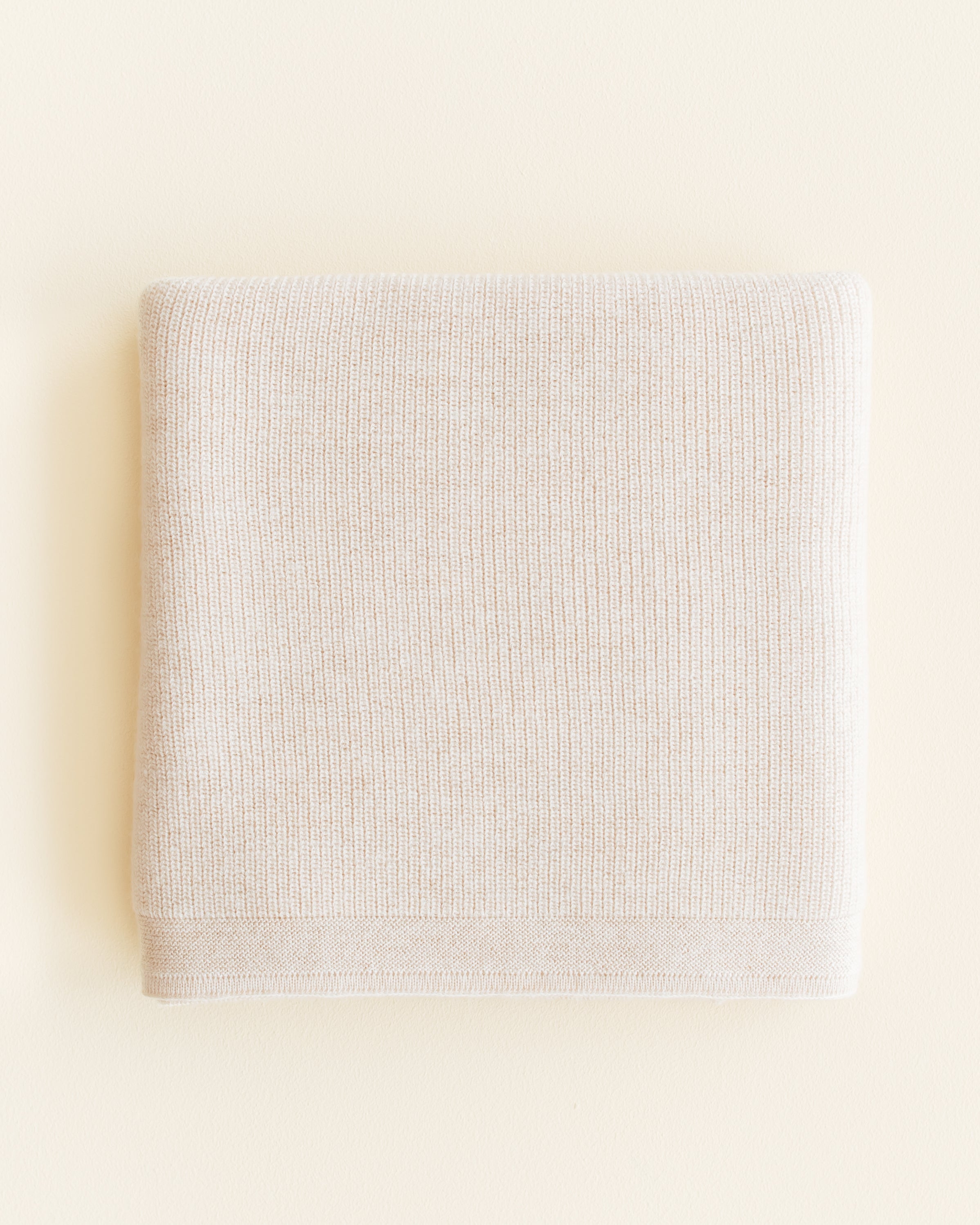 Hvid Wollen babydeken Felix Cream