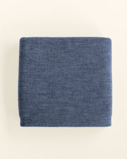 Hvid wollen babydeken Felix denim