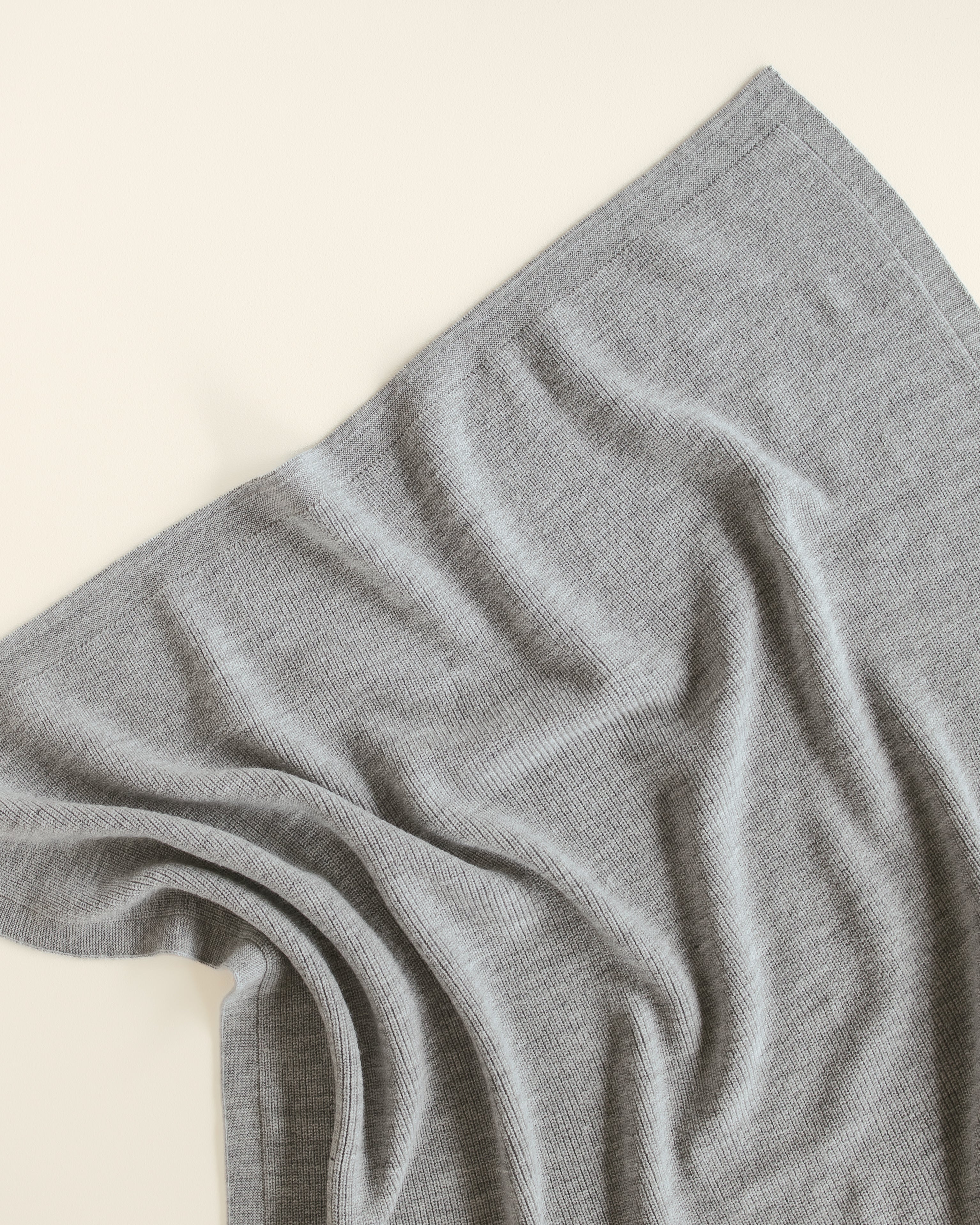 Hvid Wollen babydeken Felix Grey Melange