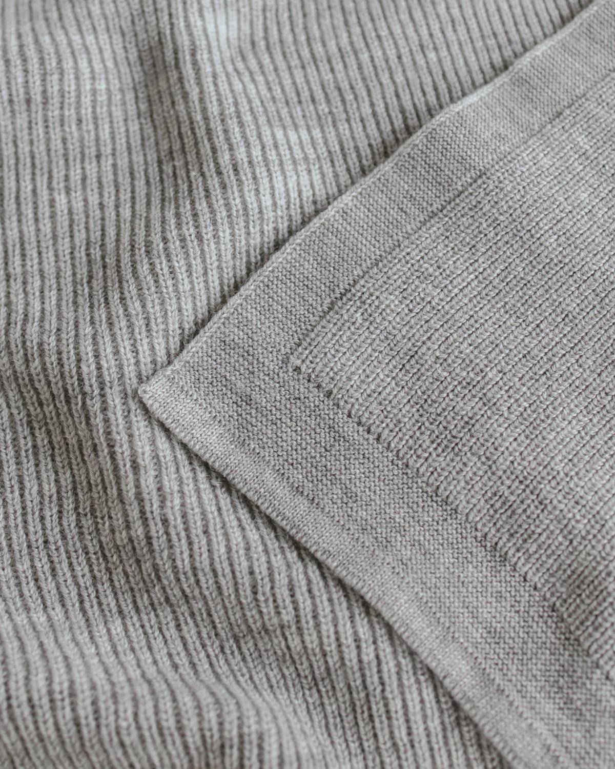 Hvid Wollen babydeken Felix Grey Melange