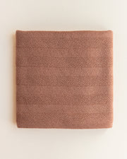 Hvid Wollen babydeken Freddie Terracotta