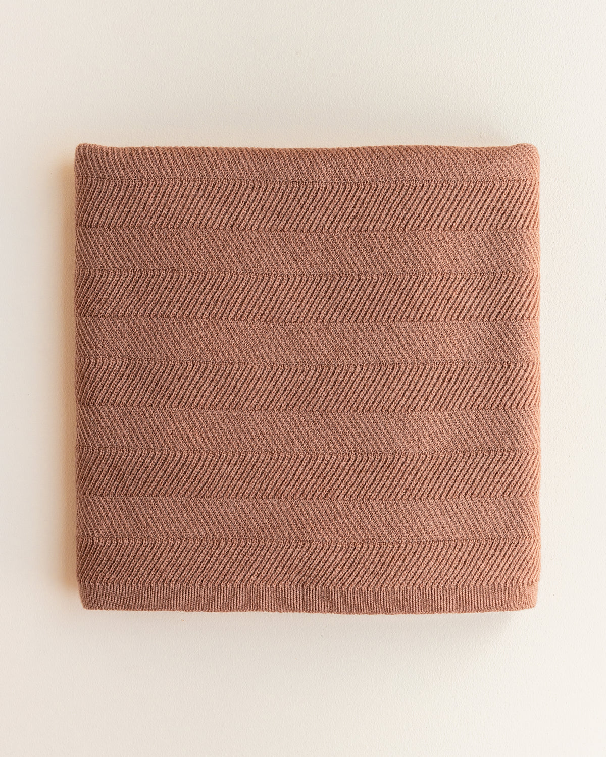 Hvid Wollen babydeken Freddie Terracotta
