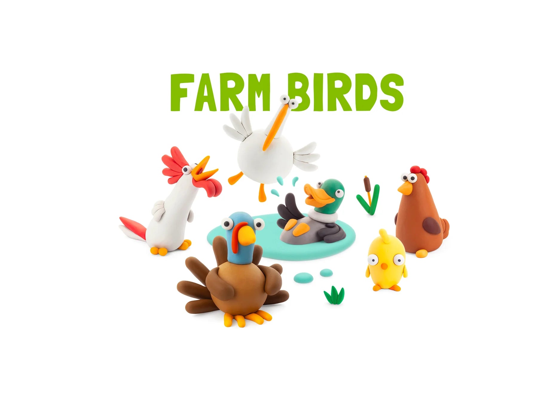 Hey Clay - Boerderijvogels (15 potjes)