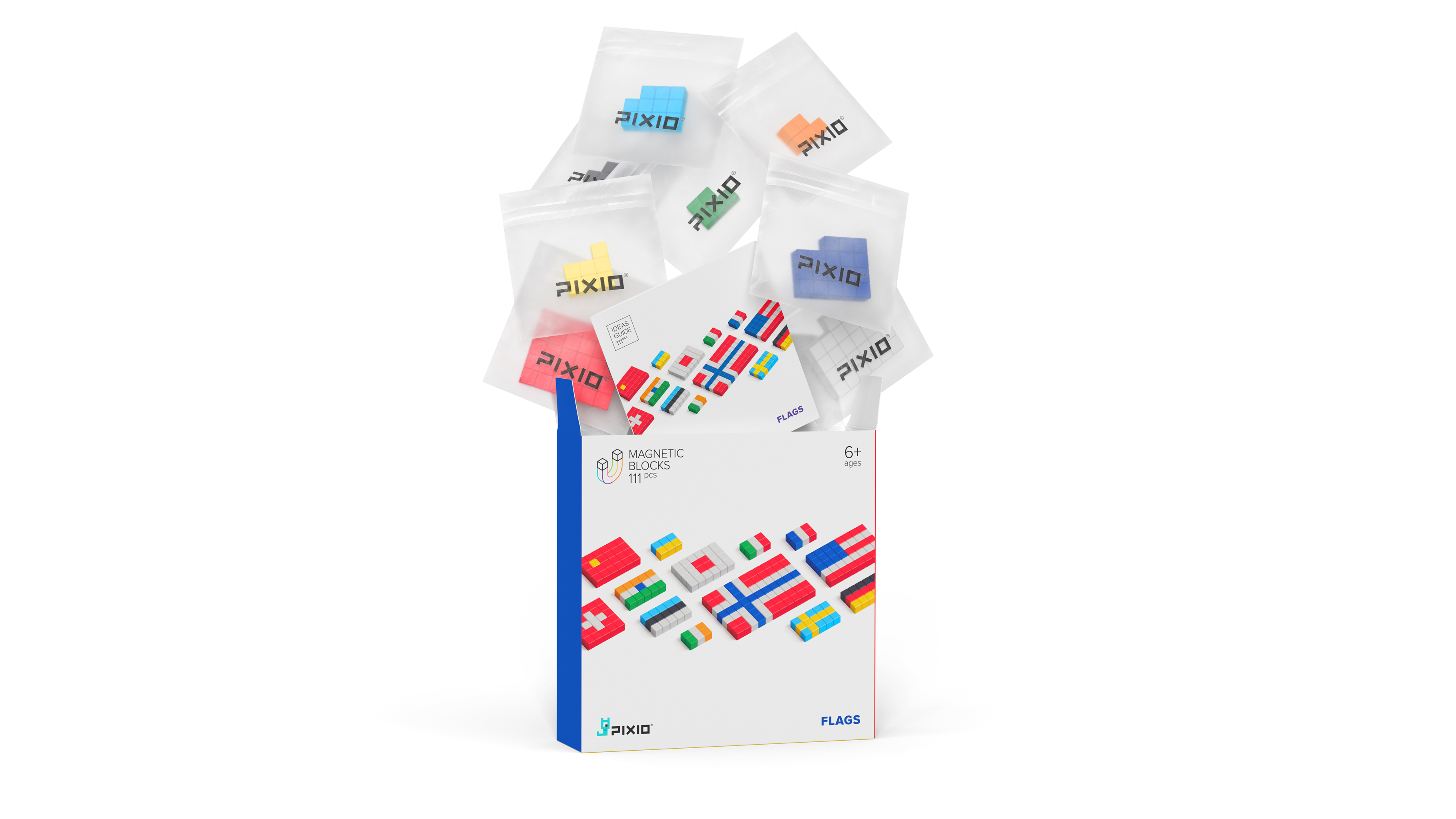 Pixio - Story serie Flags - 111 magneetblokjes