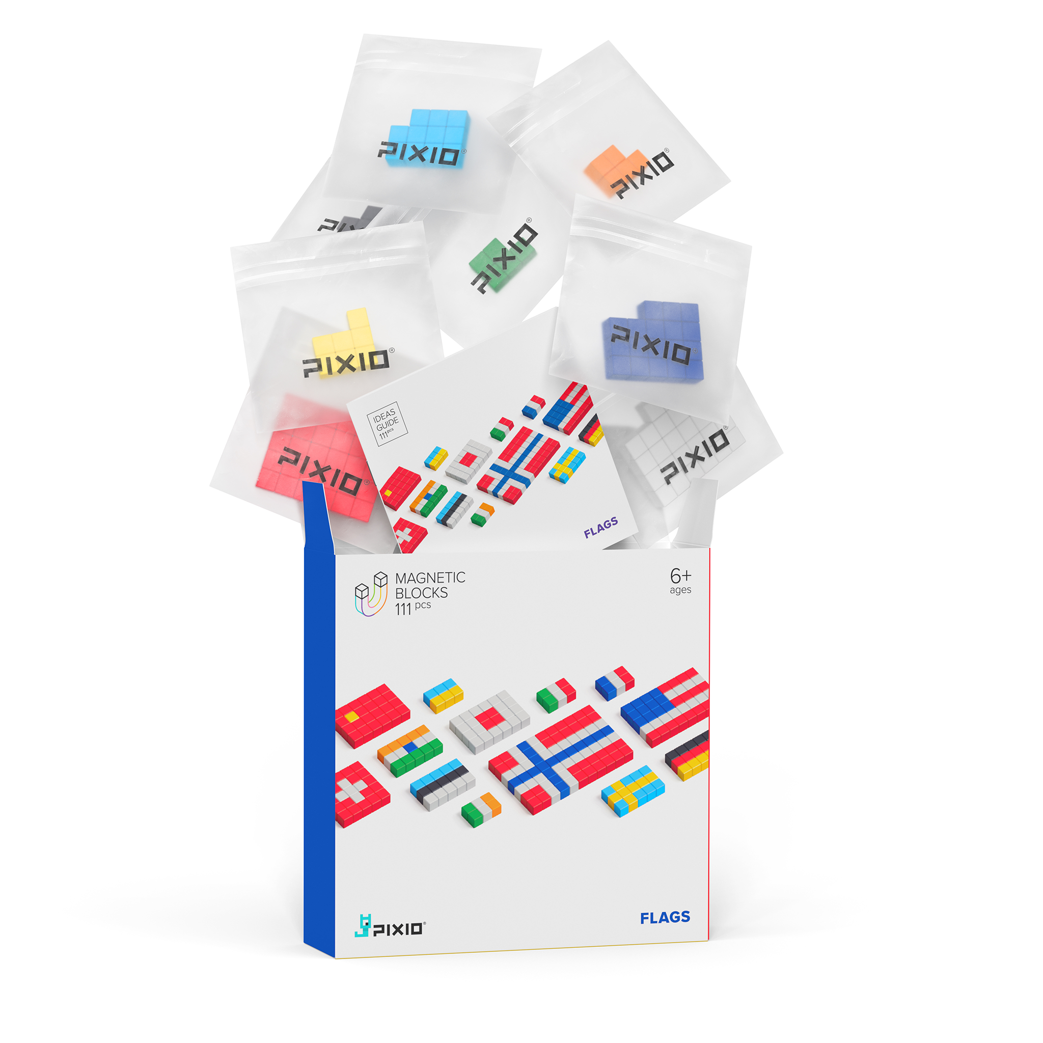 Pixio - Story serie Flags - 111 magneetblokjes