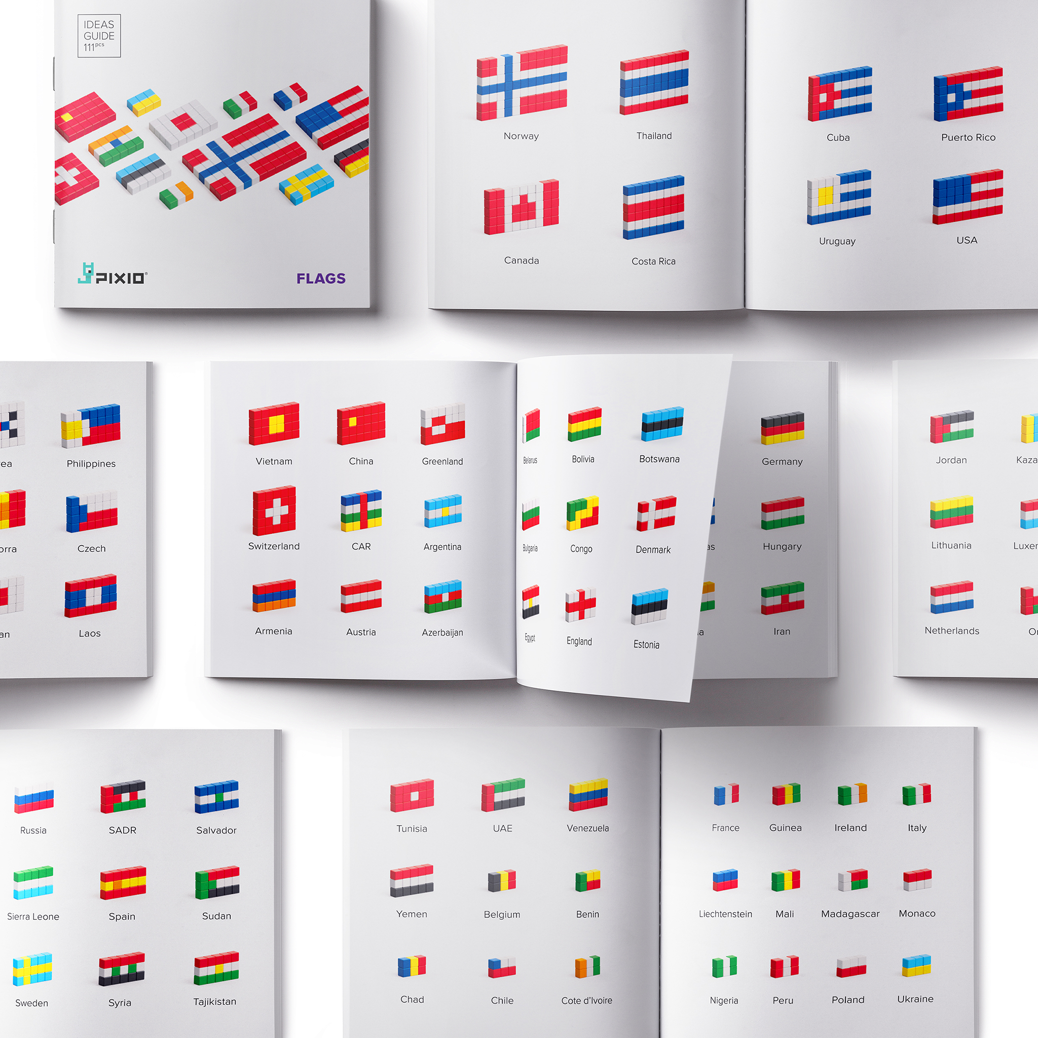 Pixio - Story serie Flags - 111 magneetblokjes