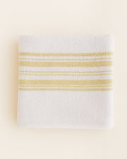 Hvid Wollen babydeken Gilbert Silver/Light Yellow
