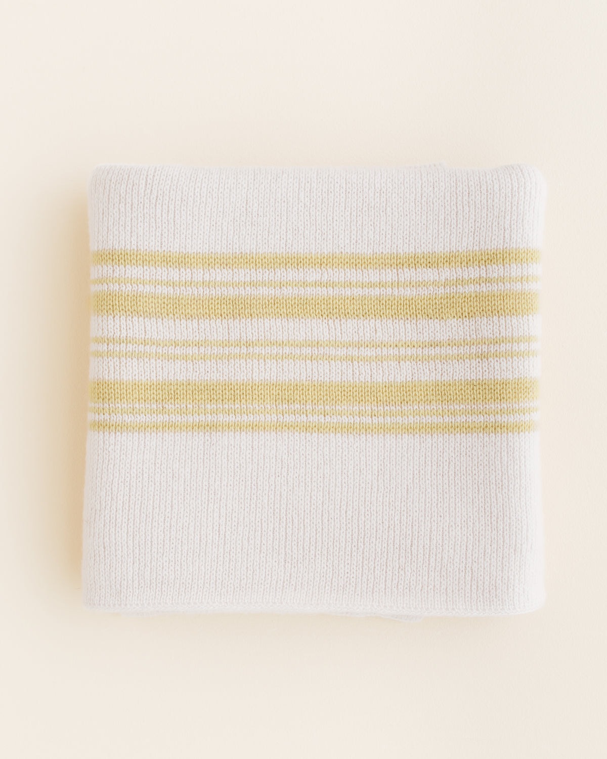 Hvid Wollen babydeken Gilbert Silver/Light Yellow