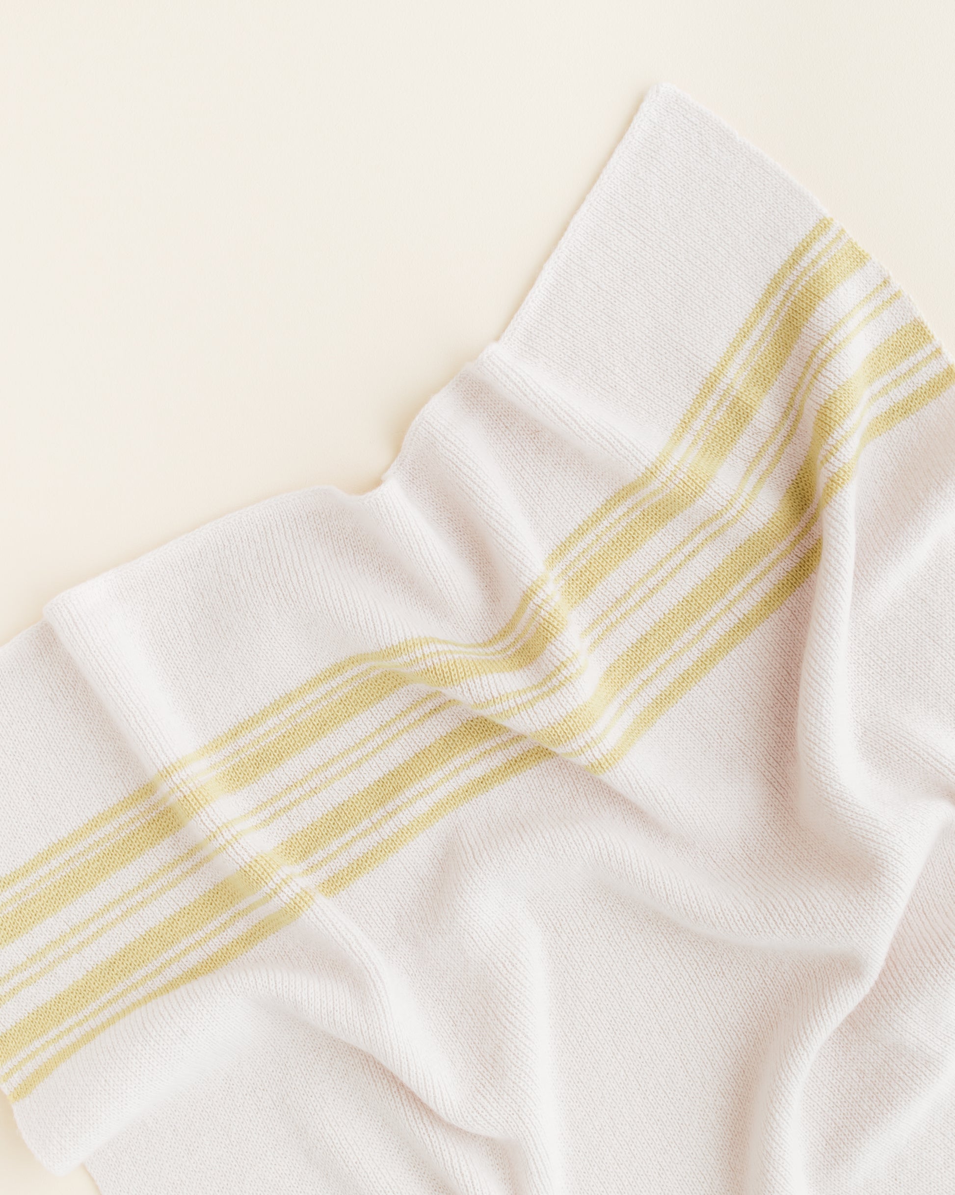 Hvid Wollen babydeken Gilbert Silver/Light Yellow